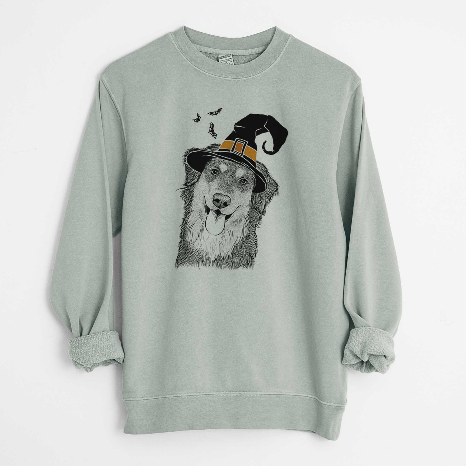 Witch Brodie the Golden Aussie - Unisex Pigment Dyed Crew Sweatshirt
