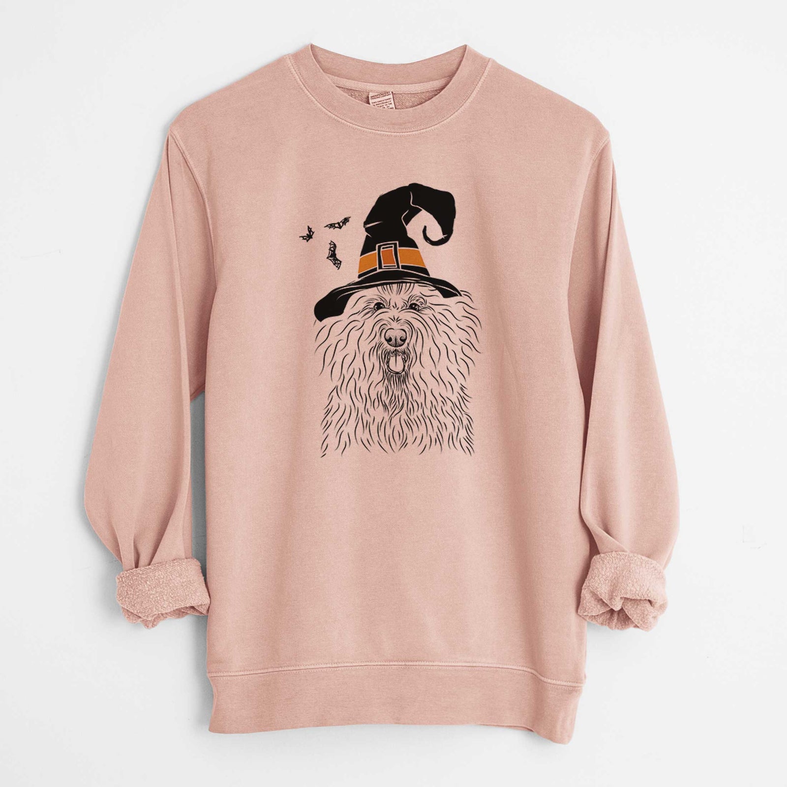 Witch Brody the Old English Sheepdog - Unisex Pigment Dyed Crew Sweatshirt
