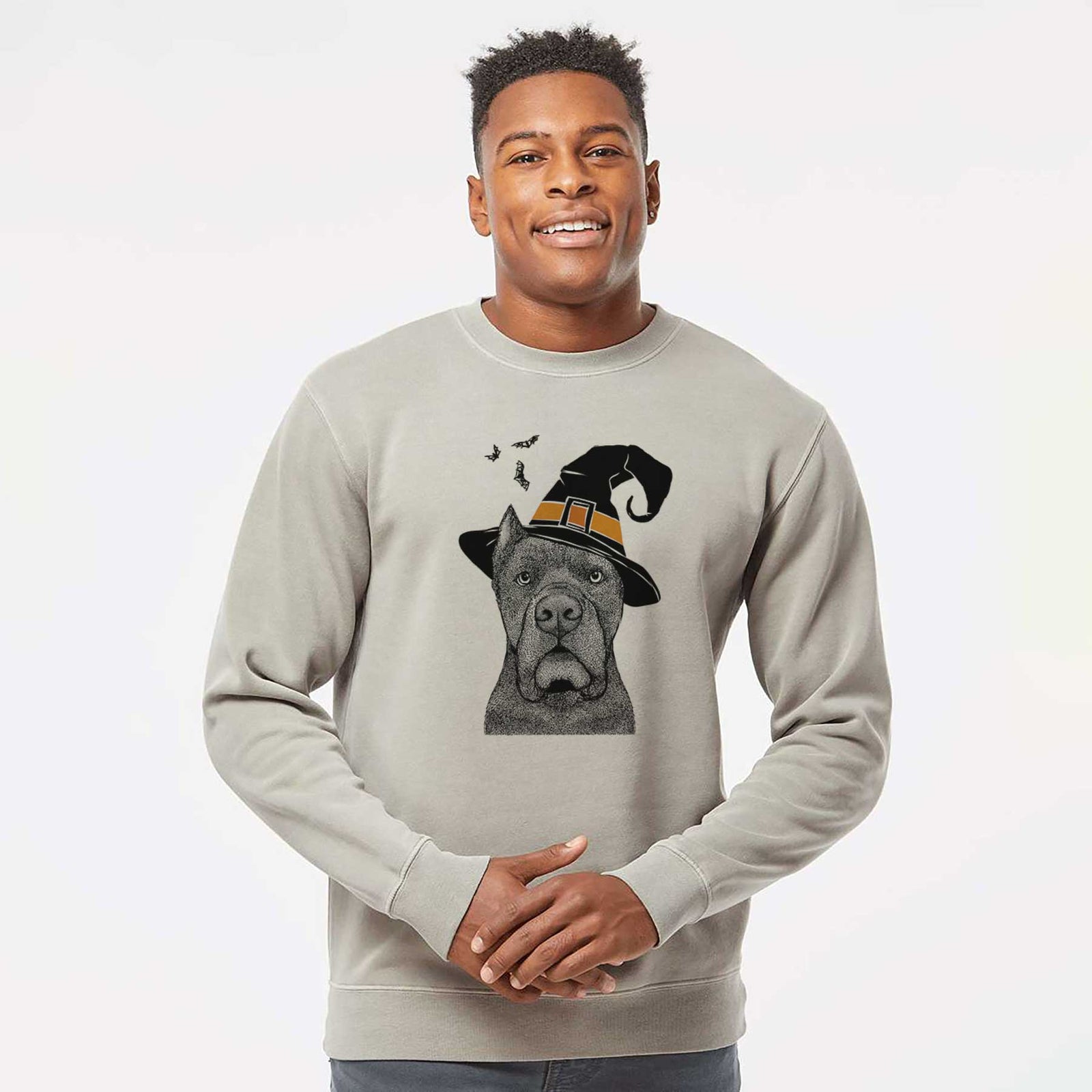 Witch Bruno the Cane Corso - Unisex Pigment Dyed Crew Sweatshirt