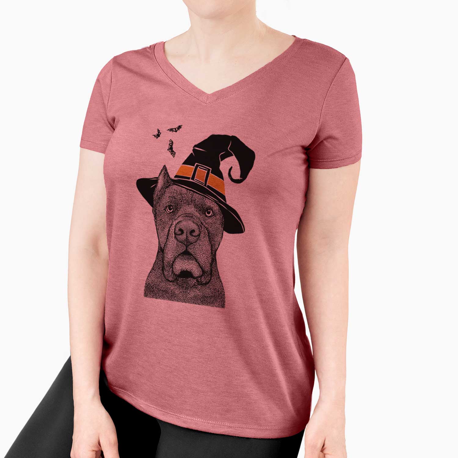 Witch Bruno the Cane Corso - Women's V-neck Shirt