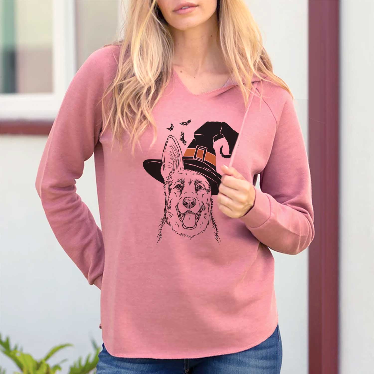 Witch Brutus the German Shepherd - Cali Wave Hooded Sweatshirt
