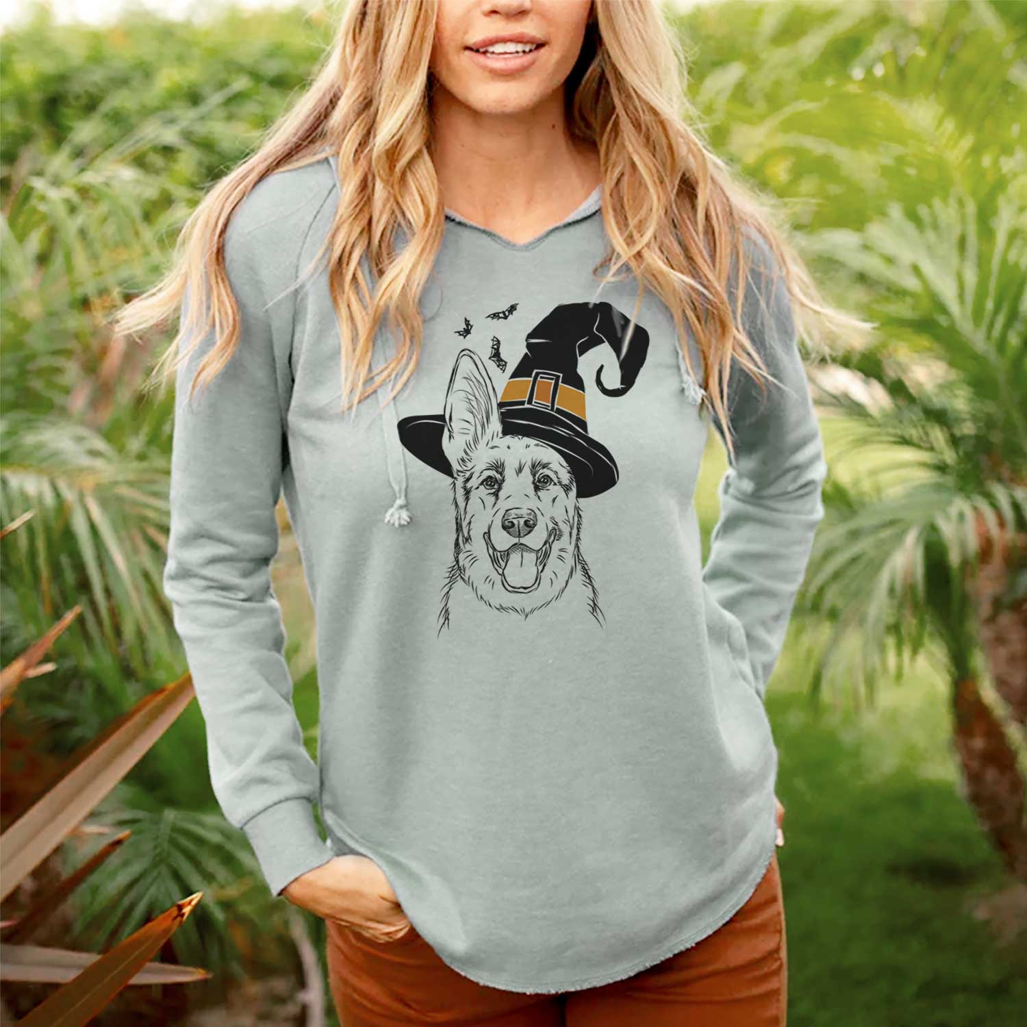 Witch Brutus the German Shepherd - Cali Wave Hooded Sweatshirt