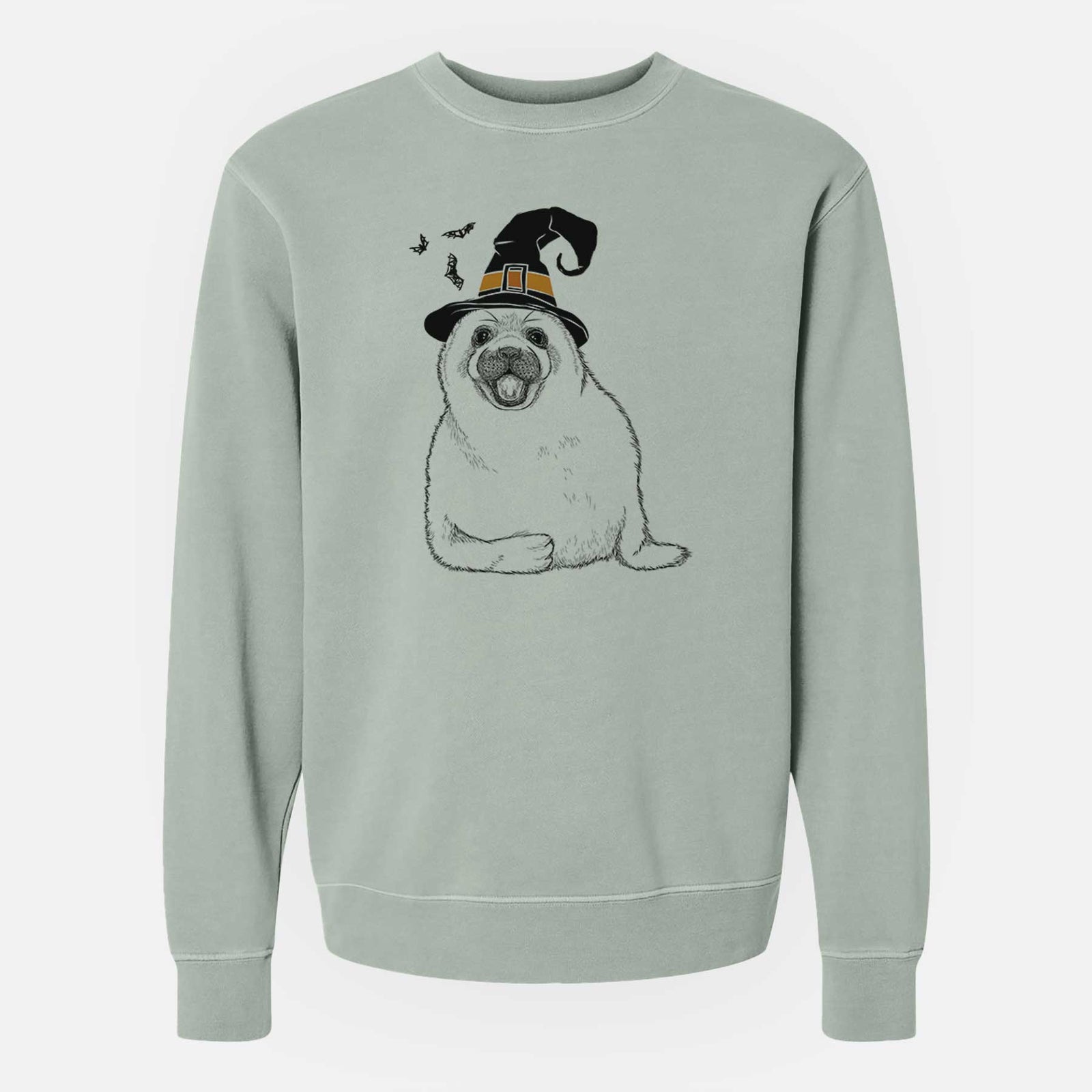 Witch Bub the Harp Seal - Unisex Pigment Dyed Crew Sweatshirt