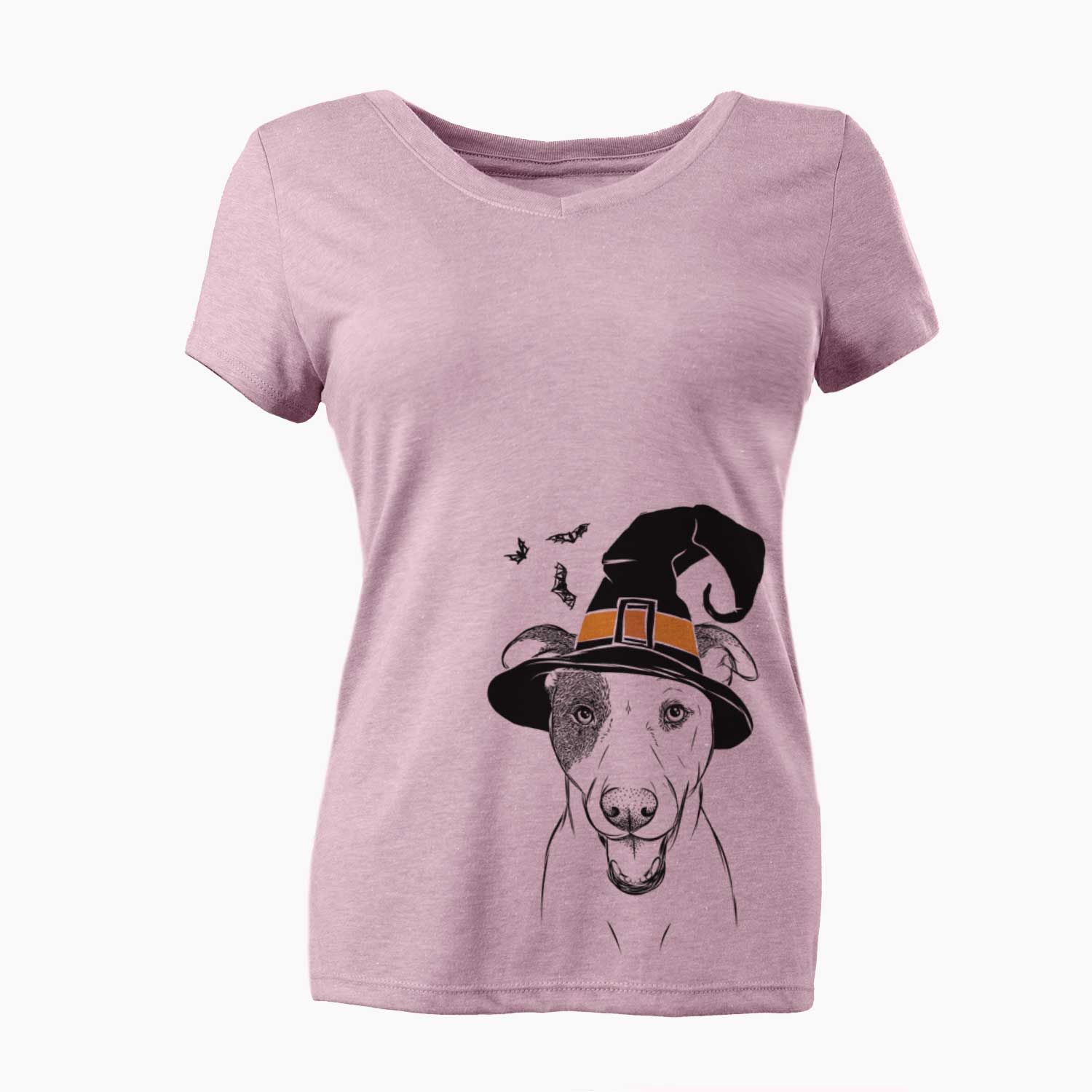 Witch Bucky the Mixed Breed - Women's V-neck Shirt