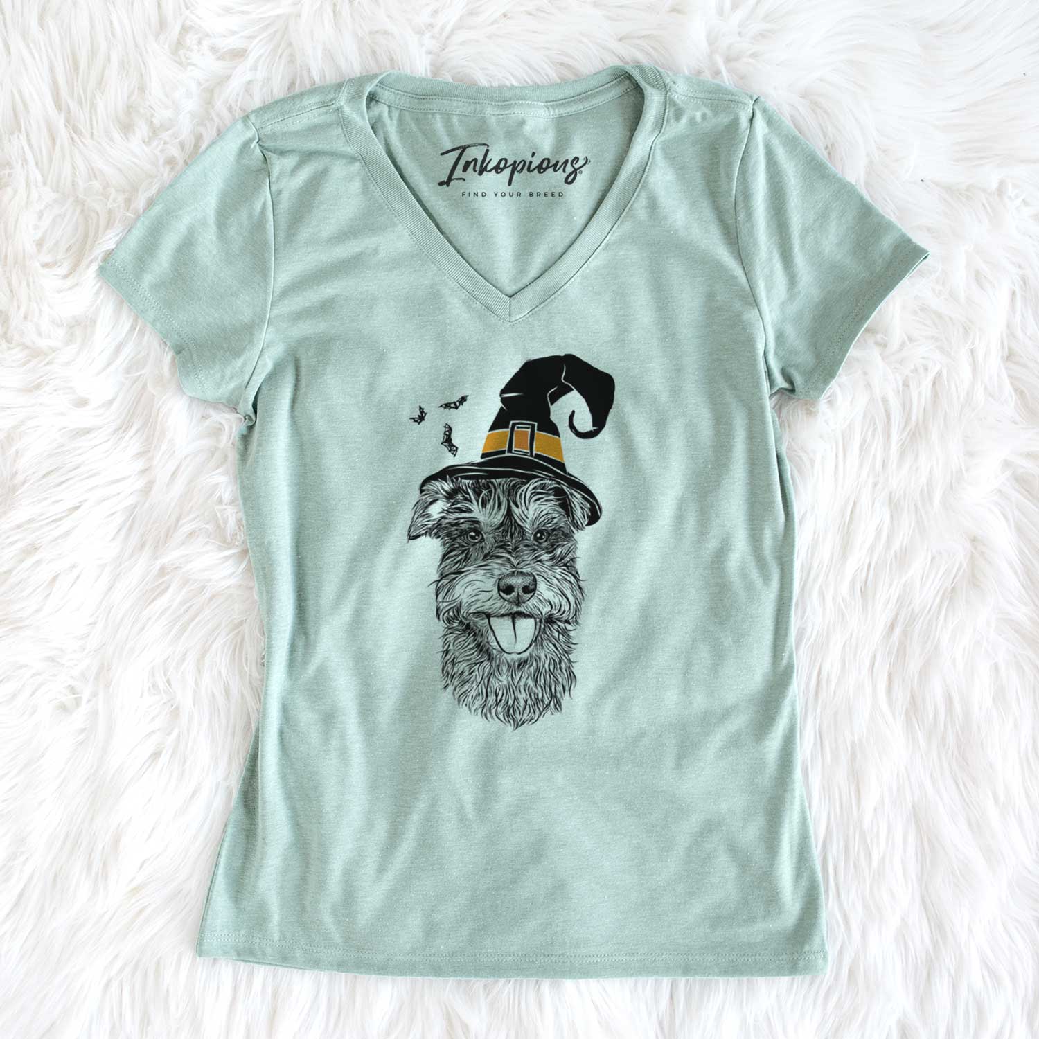 Witch Buster the Schnoodle - Women's V-neck Shirt