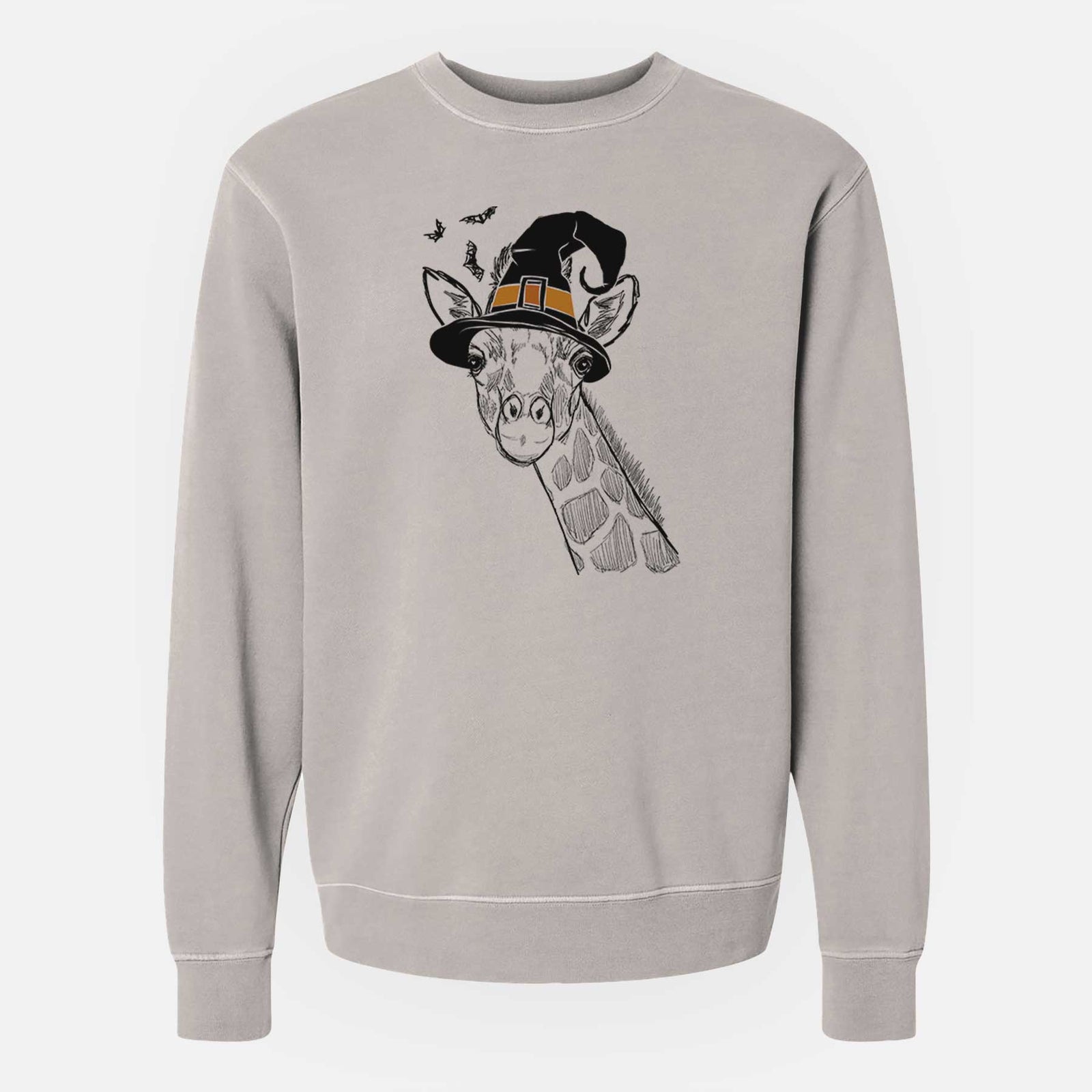 Witch Cedrick the Giraffe - Unisex Pigment Dyed Crew Sweatshirt