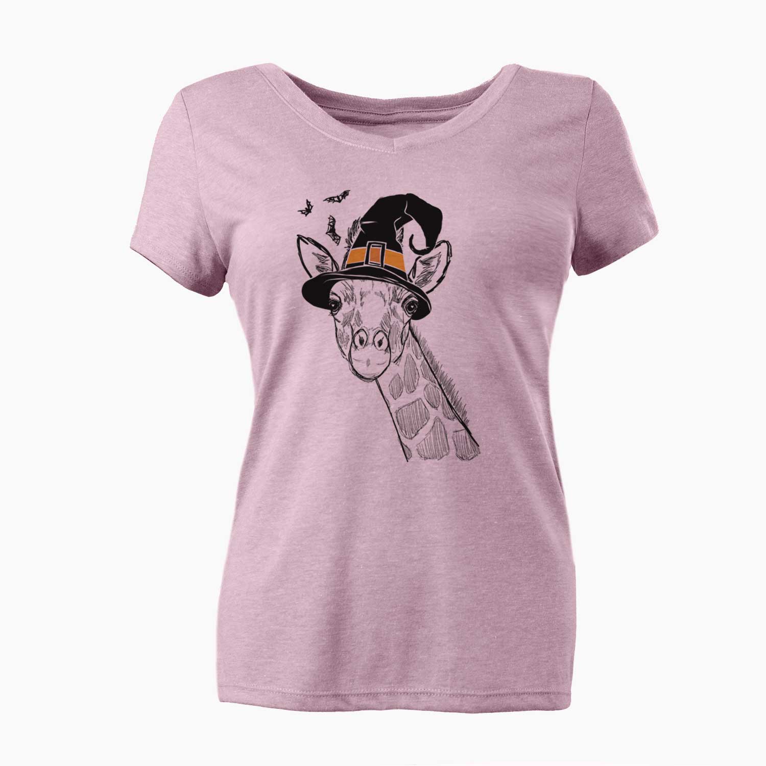 Witch Cedrick the Giraffe - Women's V-neck Shirt