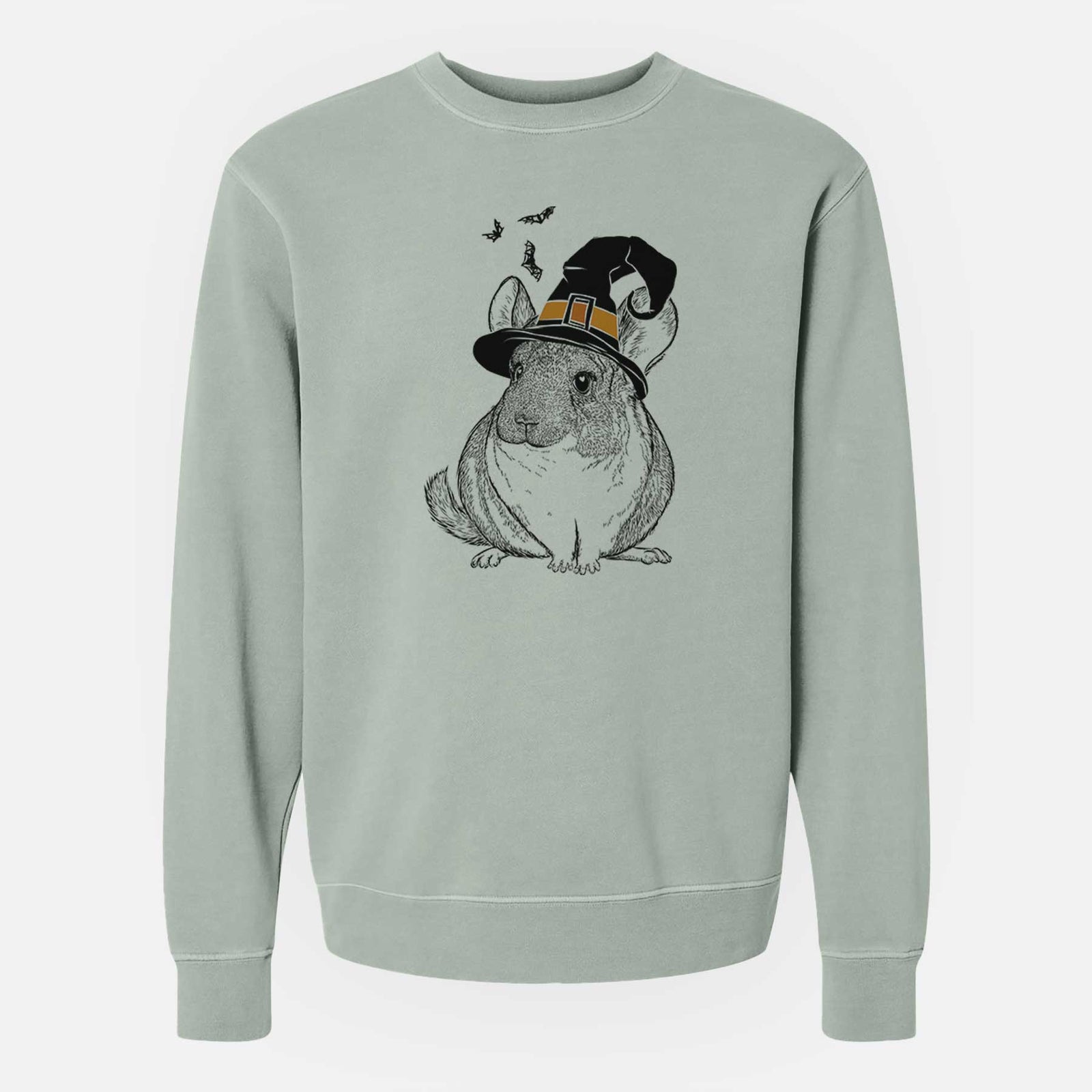 Witch Cheddar the Chinchilla - Unisex Pigment Dyed Crew Sweatshirt