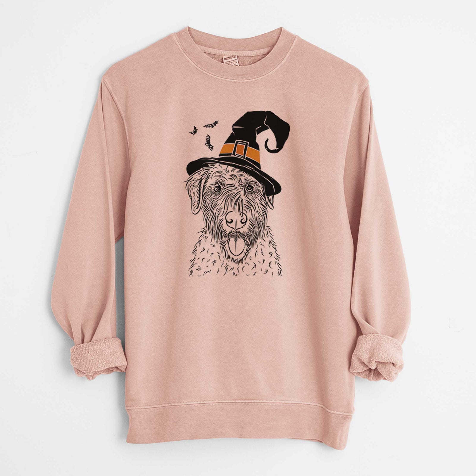 Witch Chester the Soft Coated Wheaten Terrier - Unisex Pigment Dyed Crew Sweatshirt