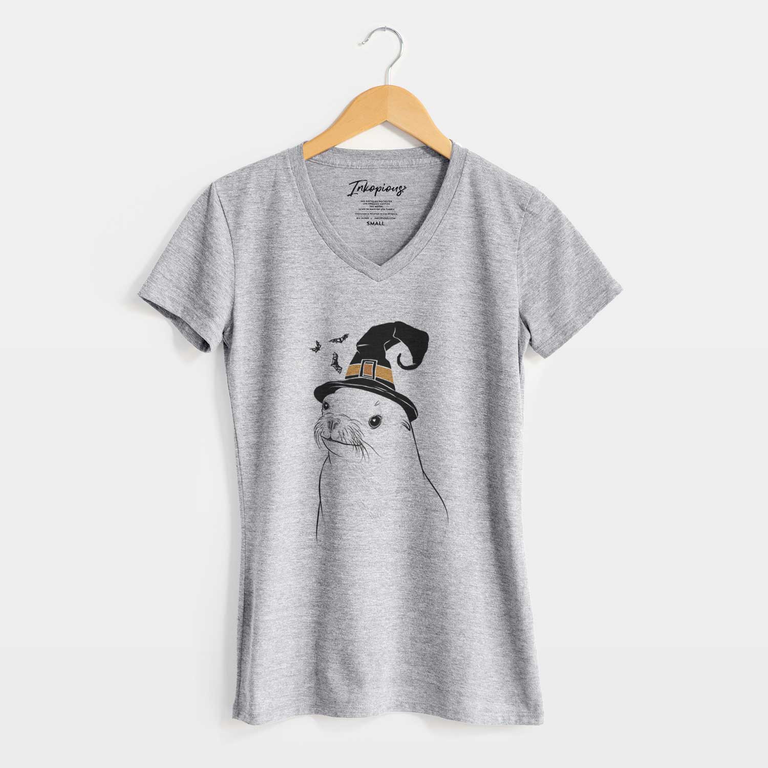Witch Chip the California Sea Lion - Women's V-neck Shirt