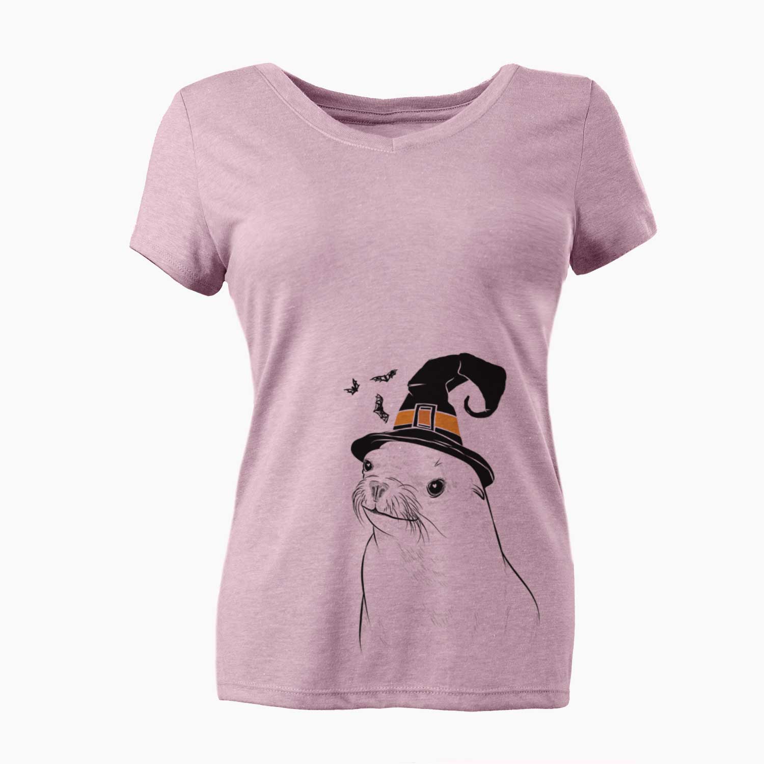 Witch Chip the California Sea Lion - Women's V-neck Shirt