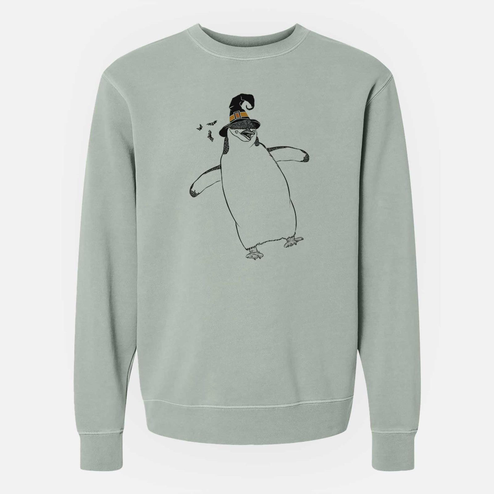 Witch Chive the Chinstrap Penguin - Unisex Pigment Dyed Crew Sweatshirt
