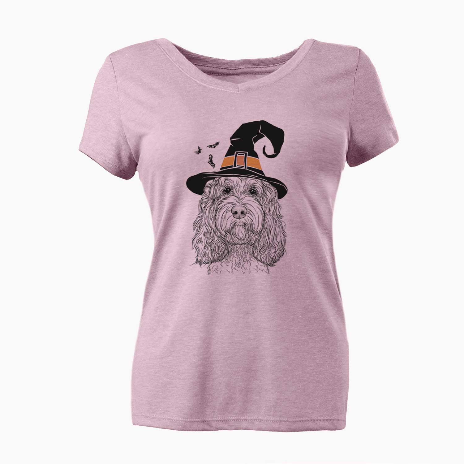 Witch Chloe the Cockapoo - Women's V-neck Shirt