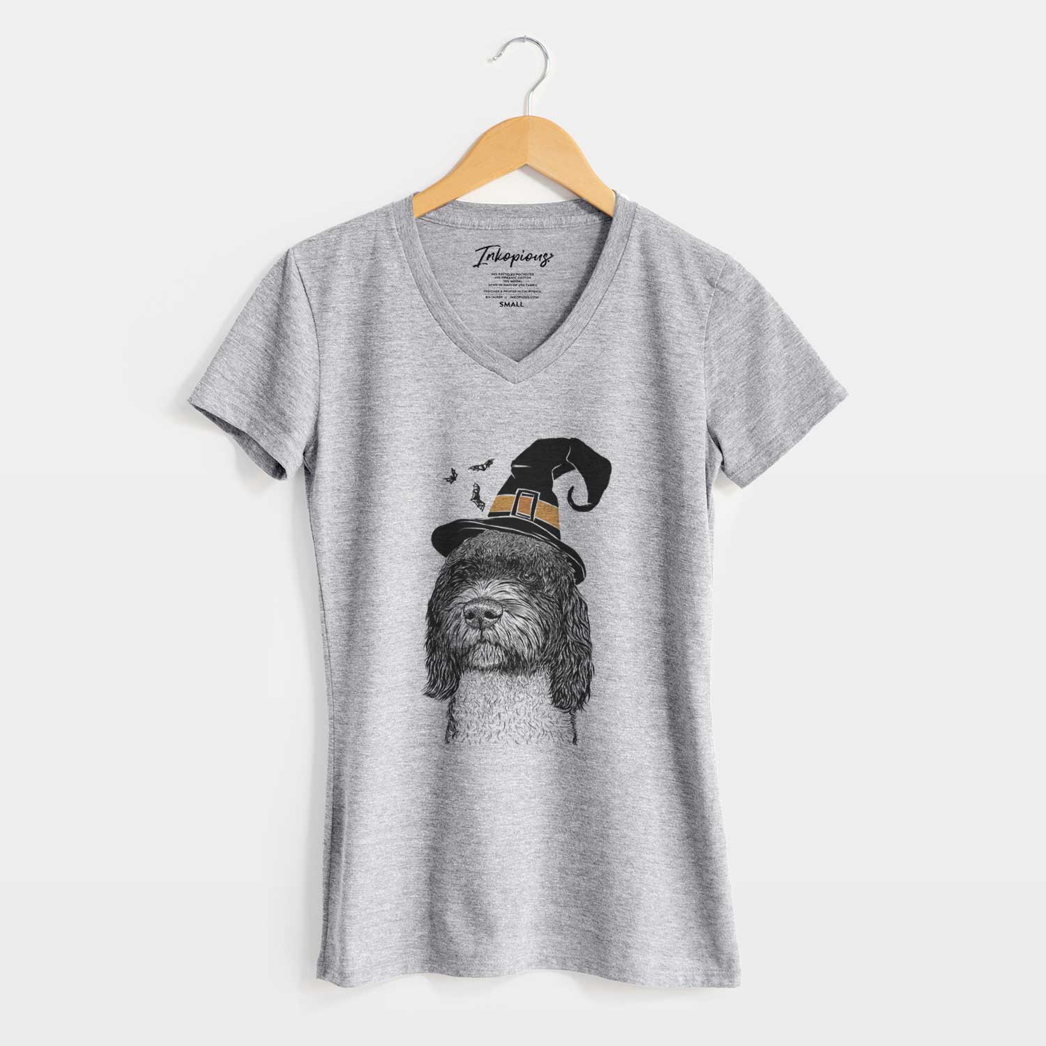 Witch Chris the Portuguese Water Dog - Women's V-neck Shirt