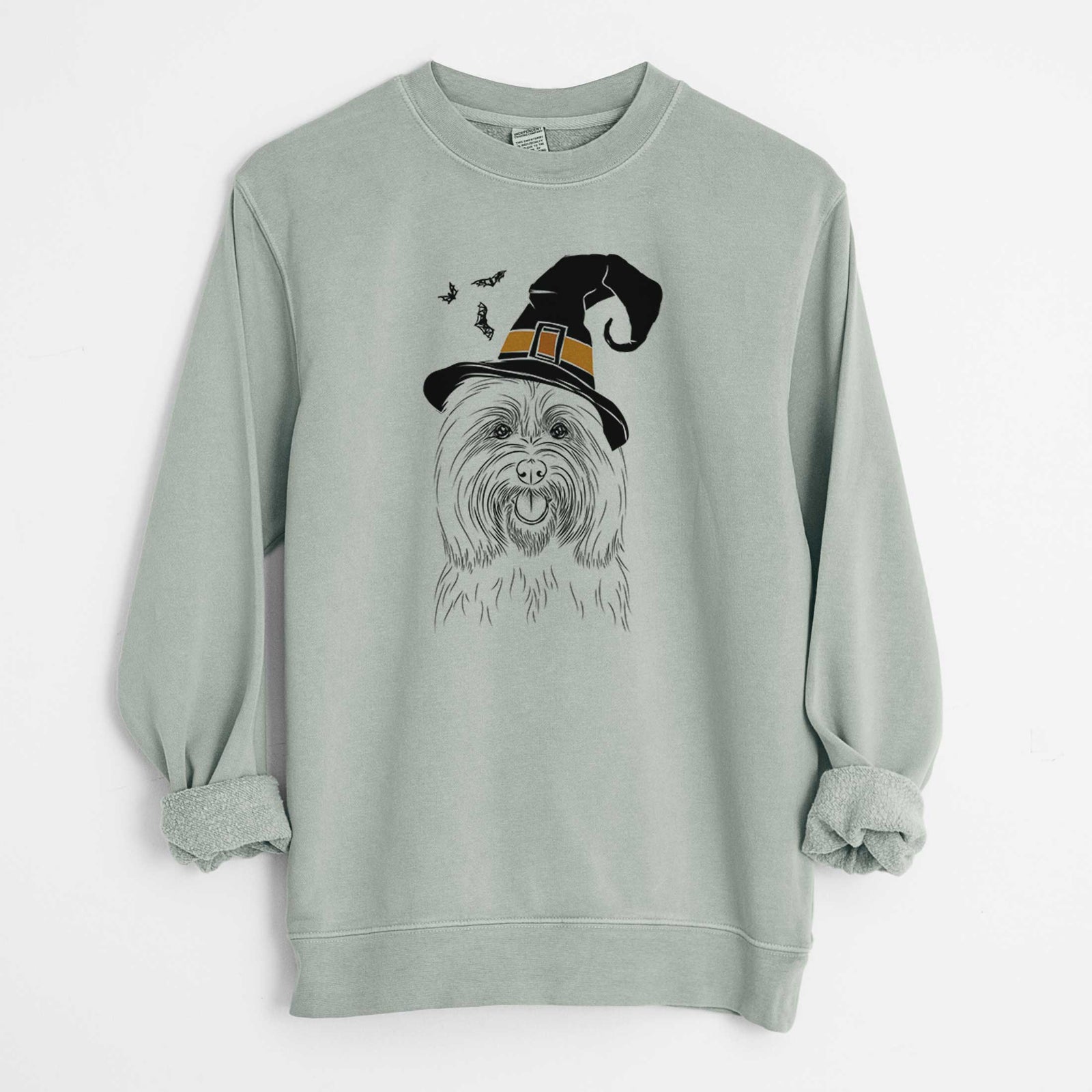 Witch Claude the Coton de Tulear - Unisex Pigment Dyed Crew Sweatshirt