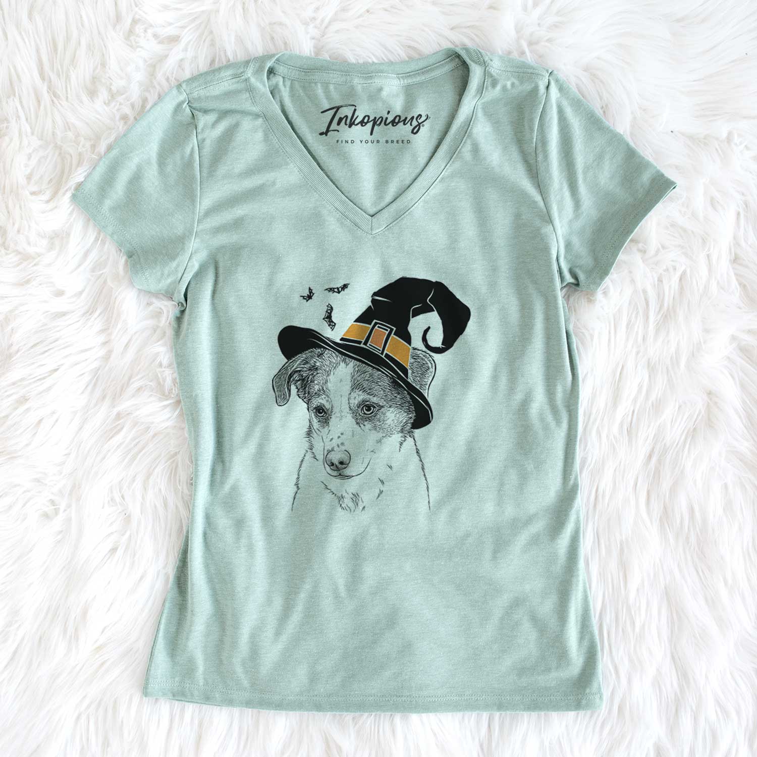 Witch Coco the Beagle Mix - Women's V-neck Shirt