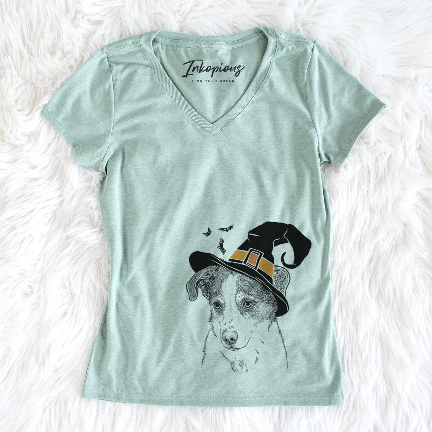 Witch Coco the Beagle Mix - Women's V-neck Shirt