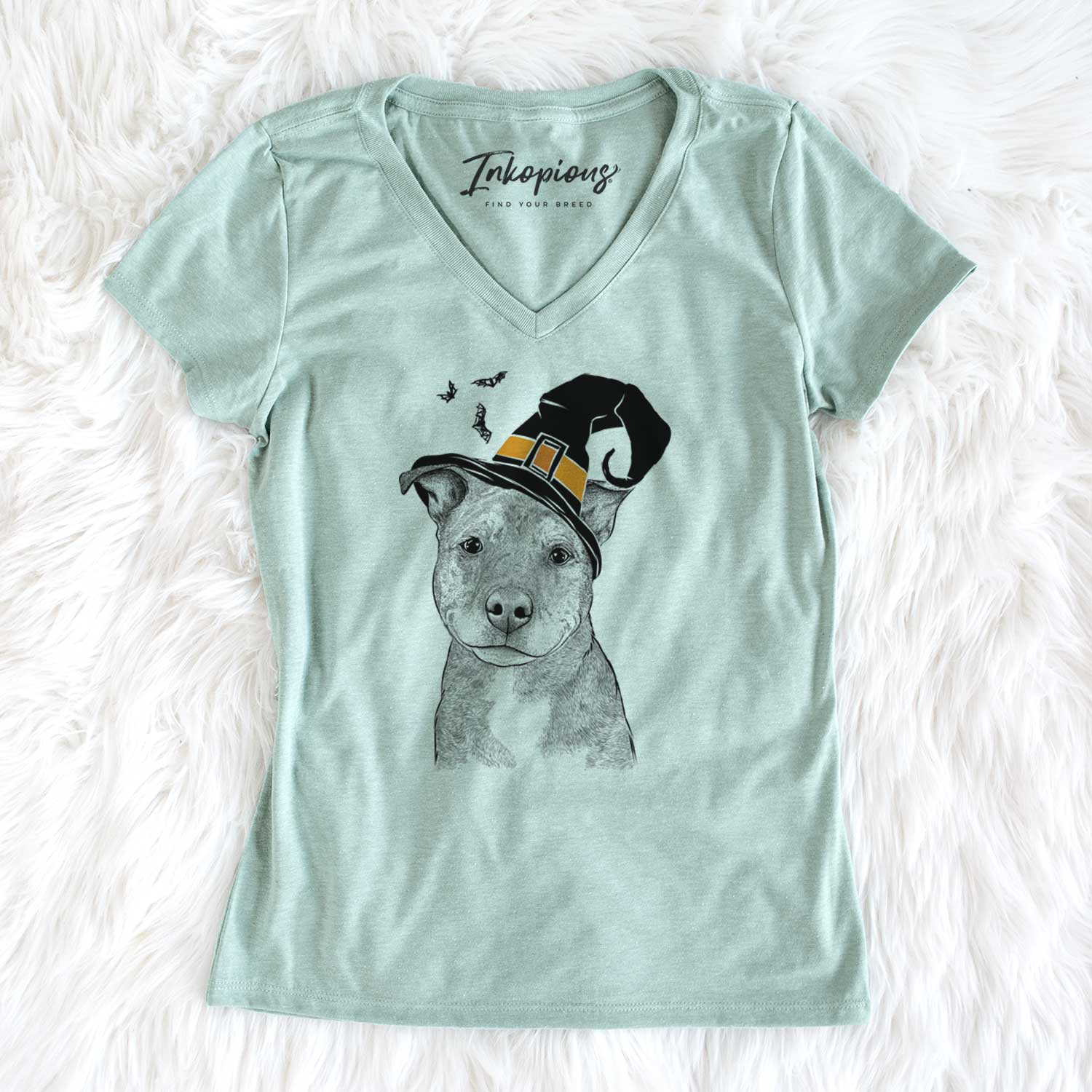 Witch Cody the Catahoula Mix - Women's V-neck Shirt