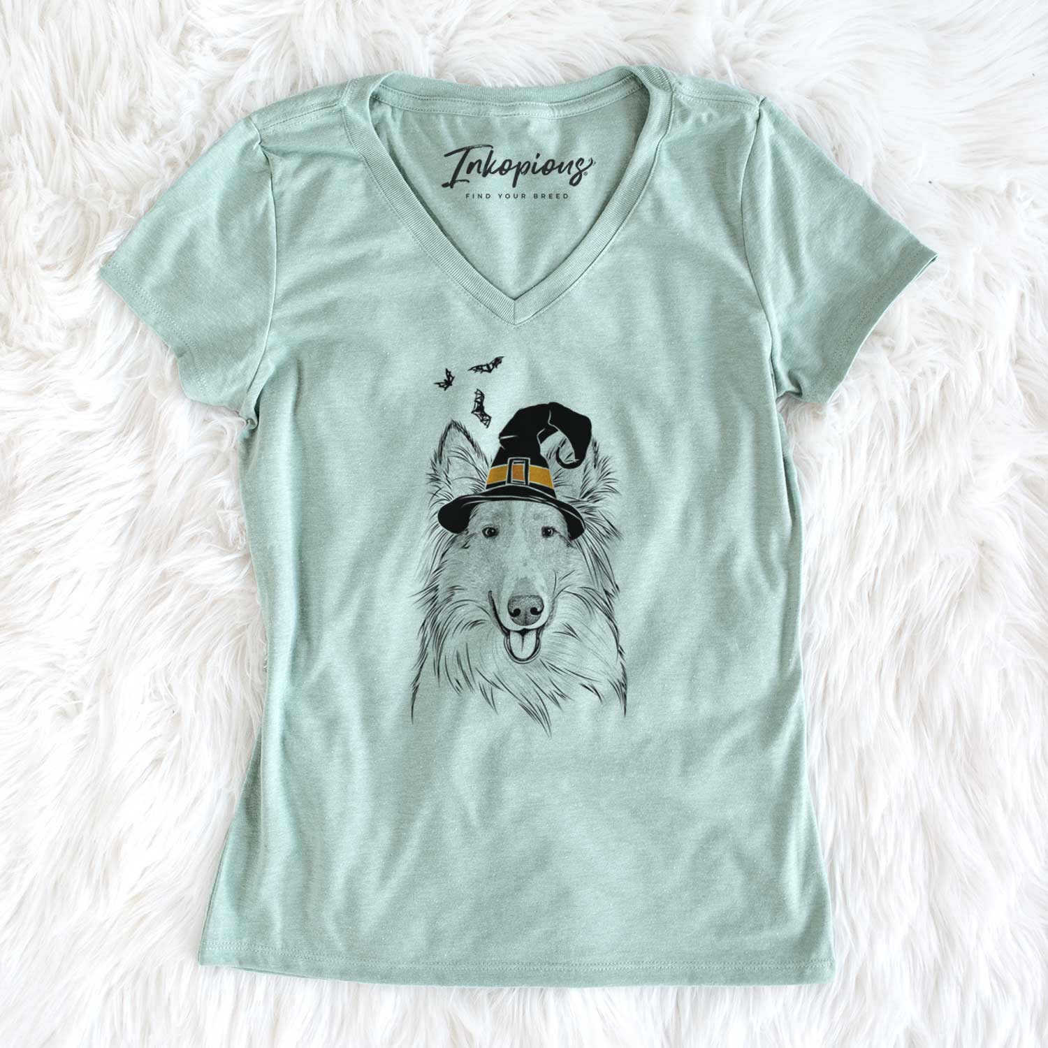 Witch Conrad the Rough Collie - Women's V-neck Shirt
