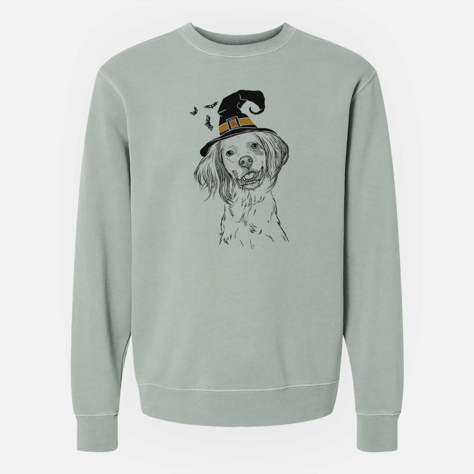 Witch Cooper the English Setter - Unisex Pigment Dyed Crew Sweatshirt