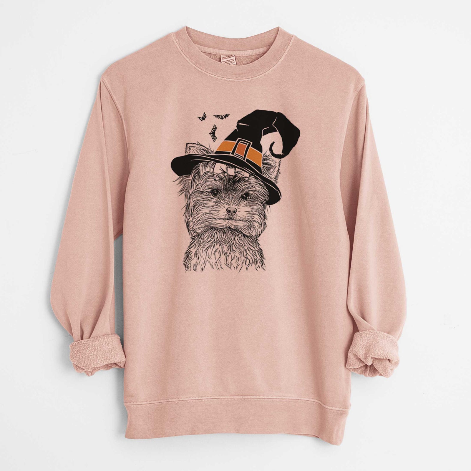 Witch Cricket the Biewer Terrier - Unisex Pigment Dyed Crew Sweatshirt