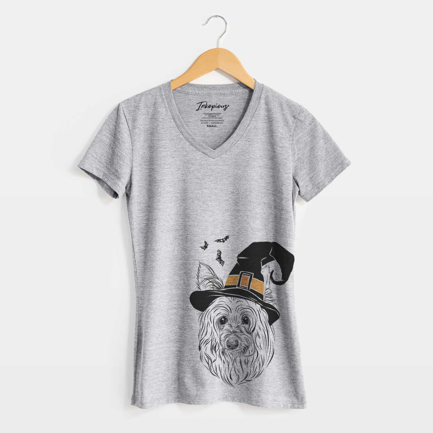 Witch Daisy May the Silky Terrier - Women's V-neck Shirt