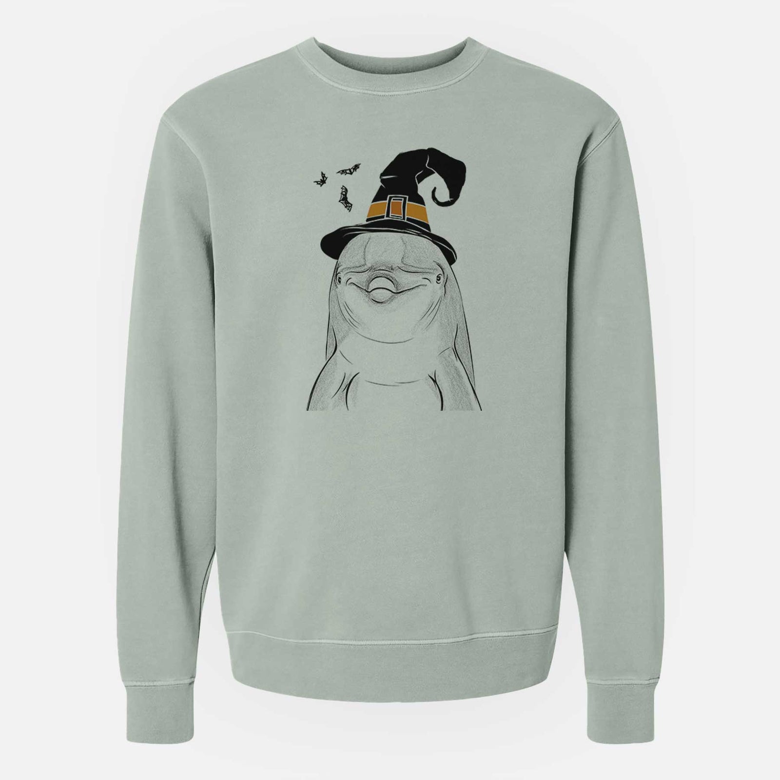 Witch Dave the Dolphin - Unisex Pigment Dyed Crew Sweatshirt