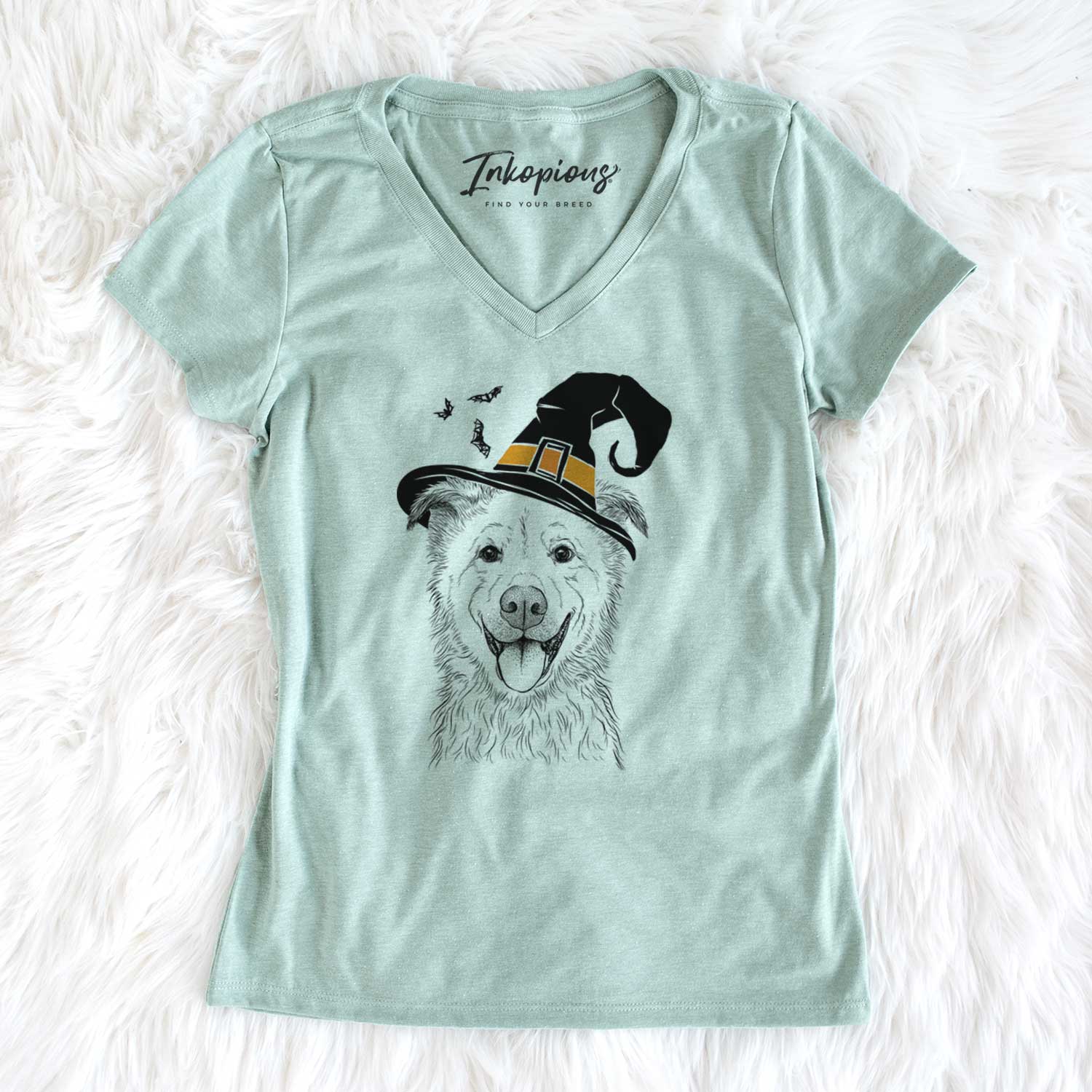 Witch Dawson the Mixed Breed - Women's V-neck Shirt