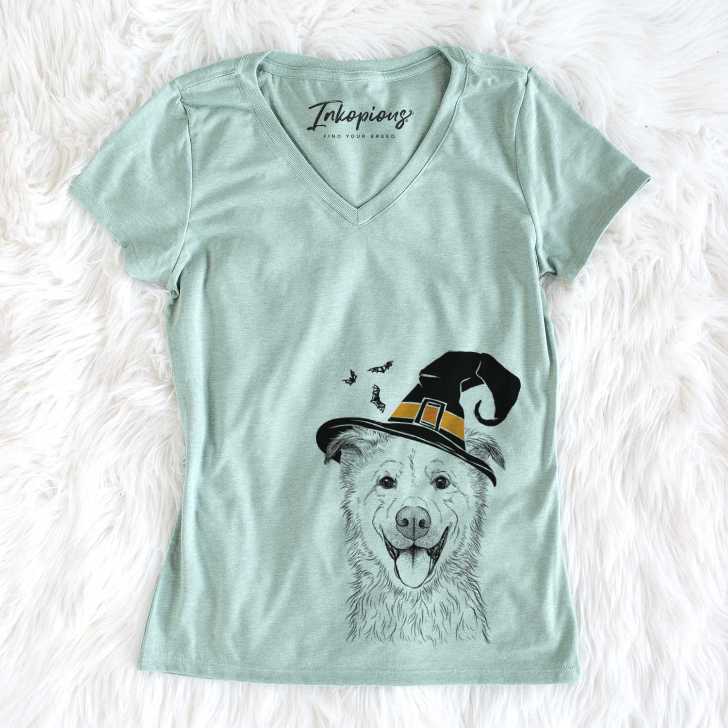 Witch Dawson the Mixed Breed - Women's V-neck Shirt