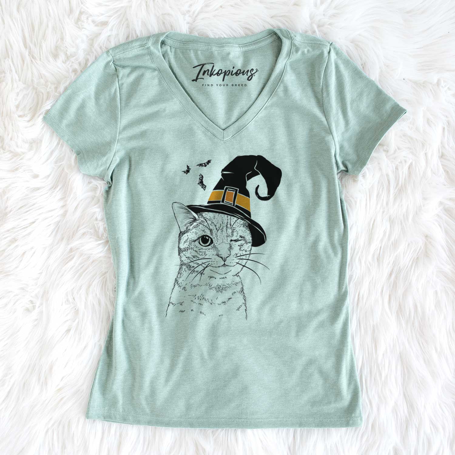 Witch Dexter the Domestic Shorthair - Women's V-neck Shirt