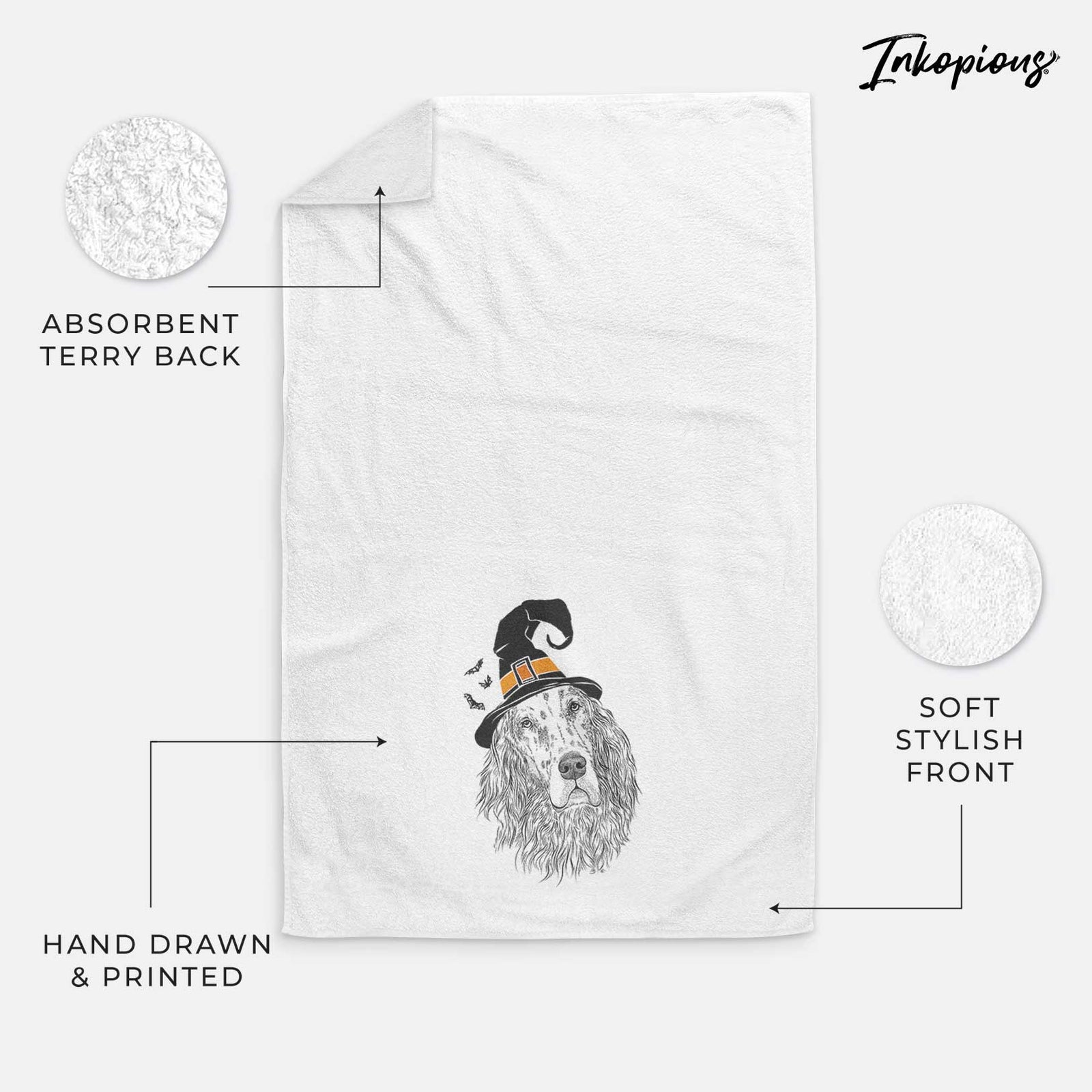 Dexter the English Setter Decorative Hand Towel