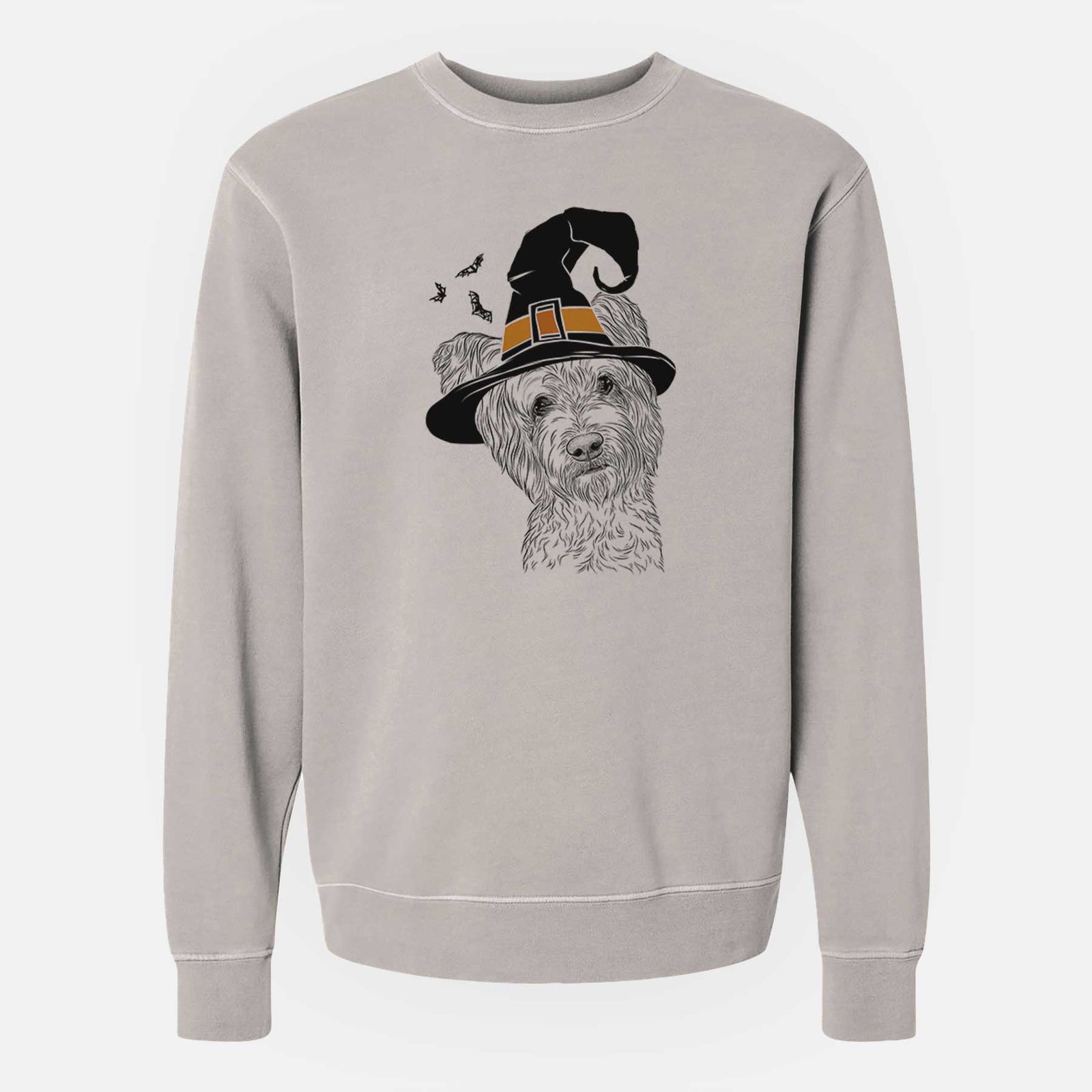 Witch Dexter the Terrier Mix - Unisex Pigment Dyed Crew Sweatshirt