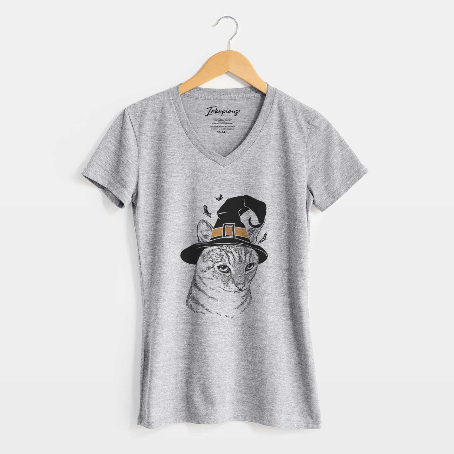 Witch Dora the Tabby Cat - Women's V-neck Shirt