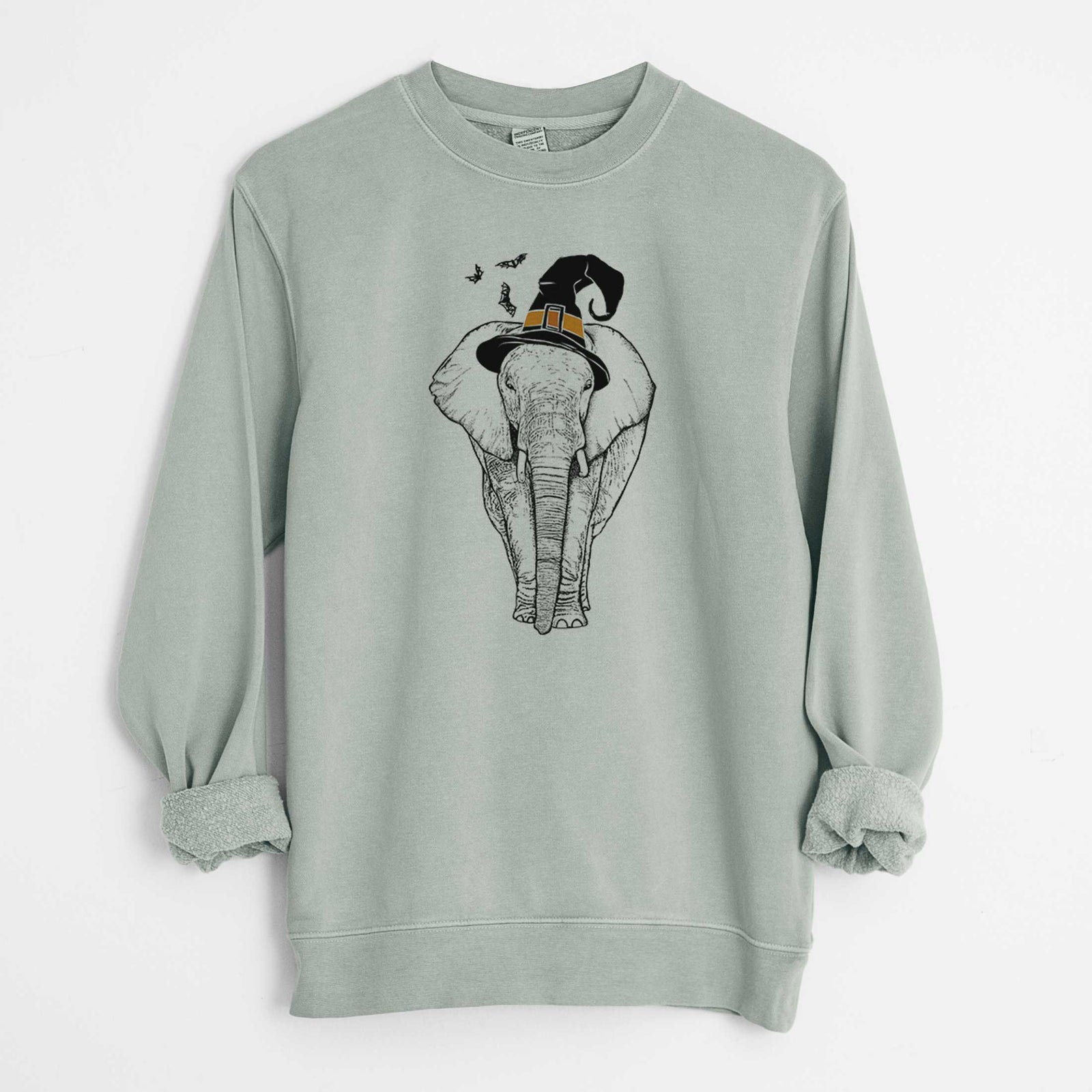 Witch Ella the Elephant - Unisex Pigment Dyed Crew Sweatshirt