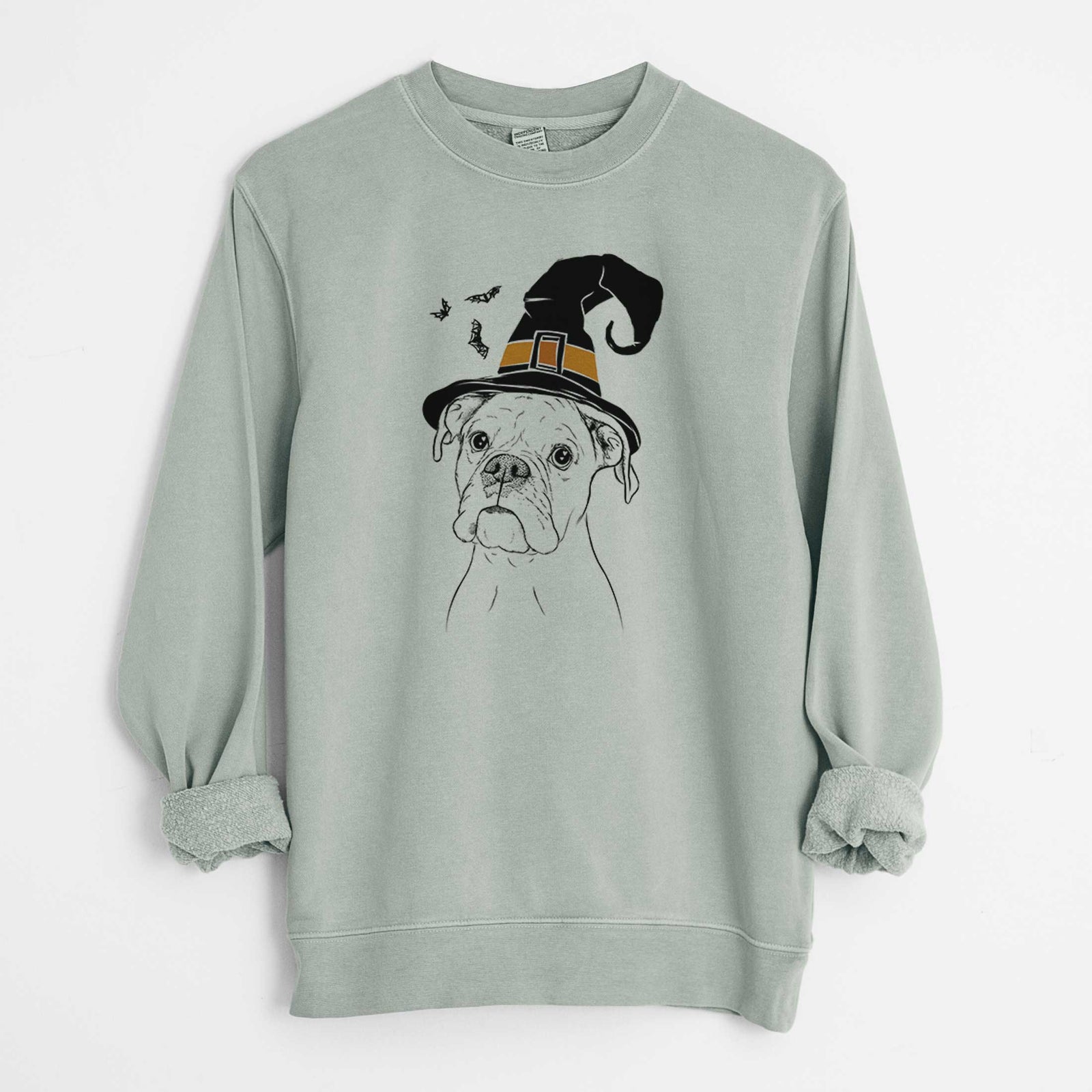 Witch Ellie the Boxer - Unisex Pigment Dyed Crew Sweatshirt