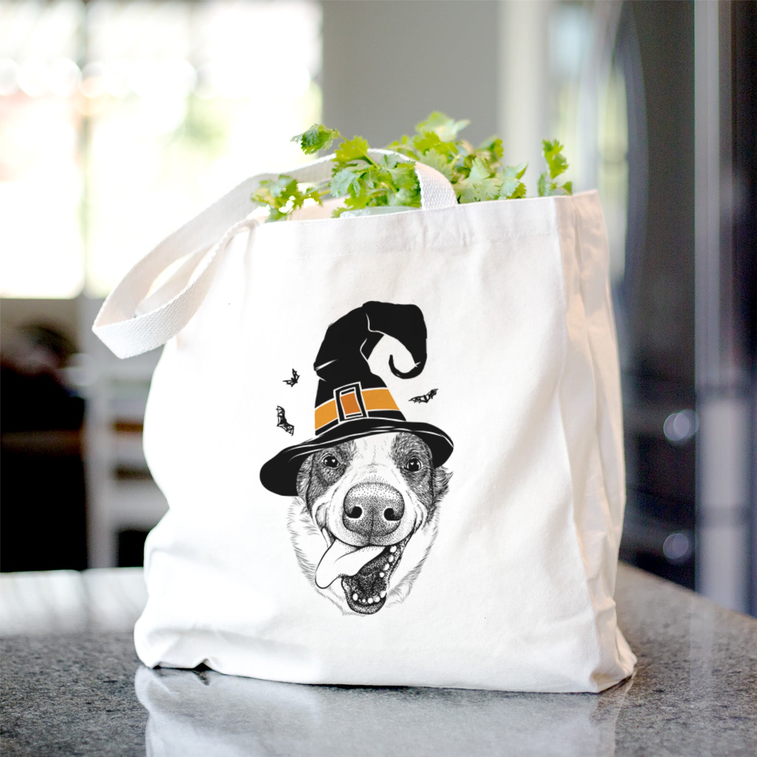 Elwood the Border Collie - Tote Bag
