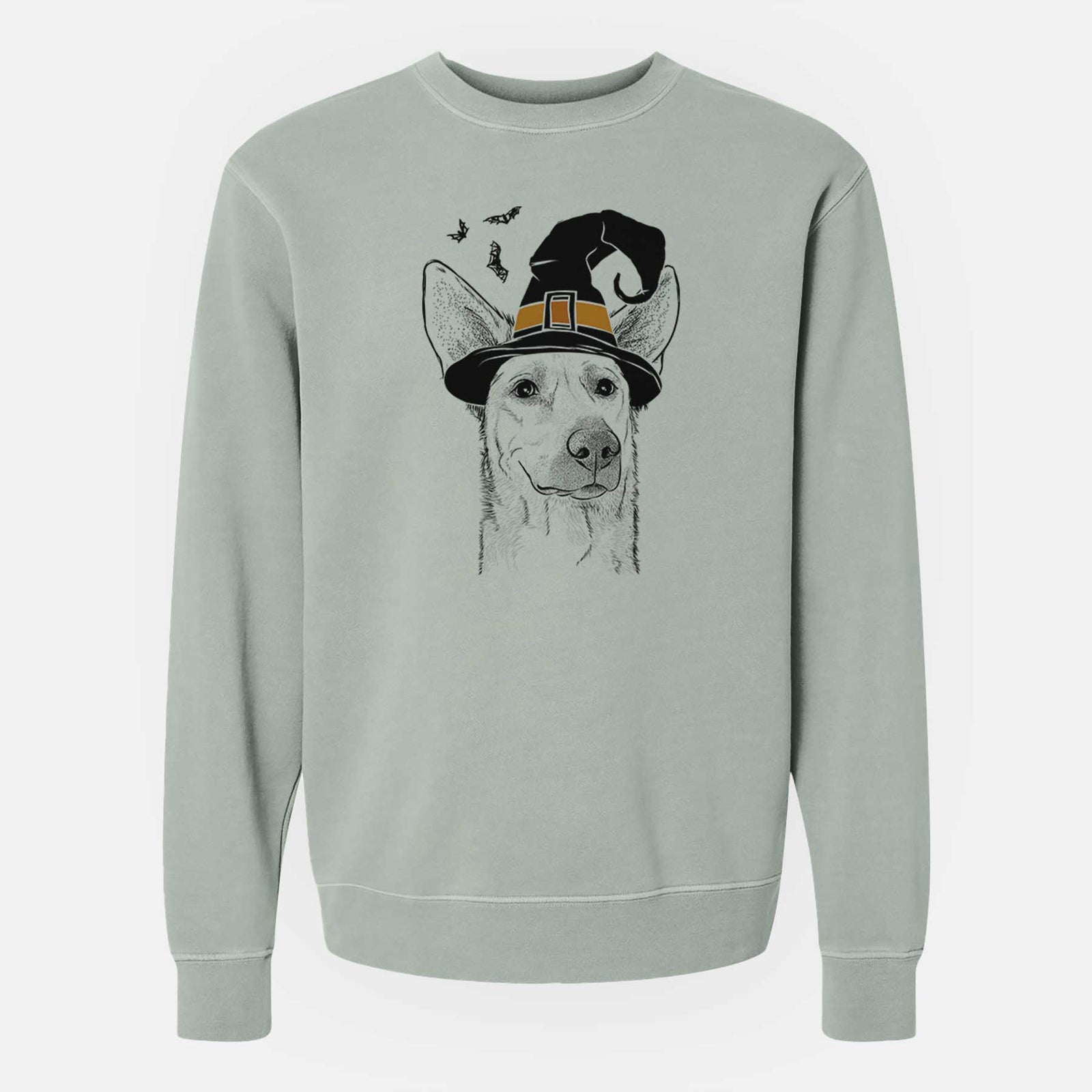 Witch Ember the Shepherd Mix - Unisex Pigment Dyed Crew Sweatshirt