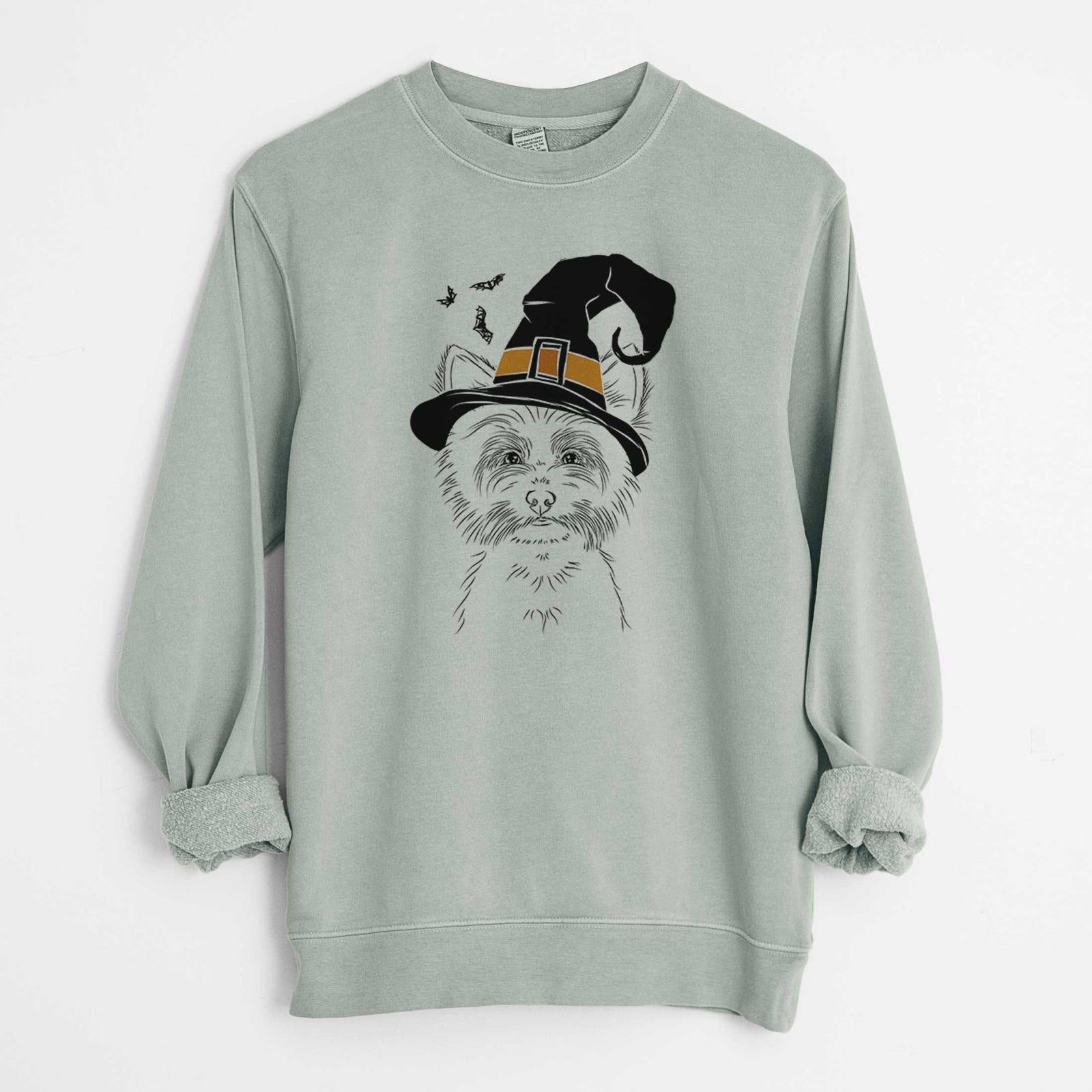 Witch Farva the Yorkshire Terrier - Unisex Pigment Dyed Crew Sweatshirt