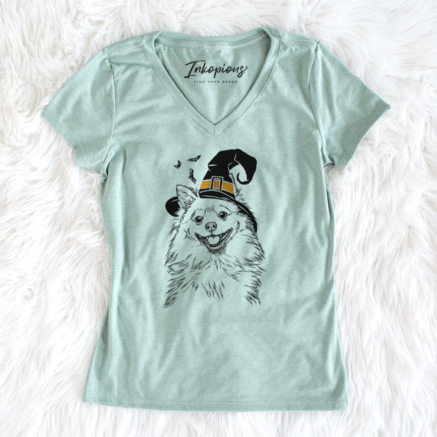 Witch Fibi the Spitz - Women's V-neck Shirt