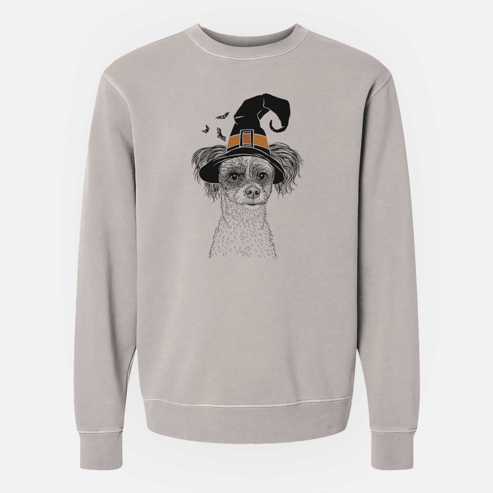 Witch Finley the Papillon Mix - Unisex Pigment Dyed Crew Sweatshirt