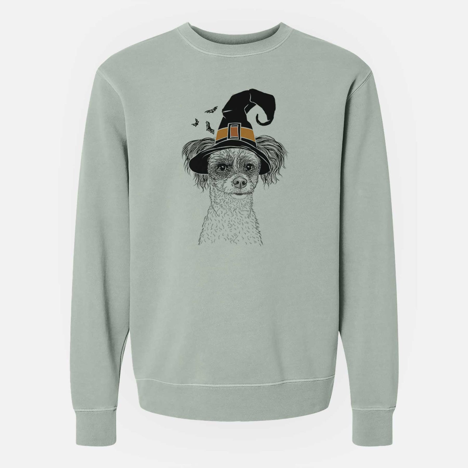 Witch Finley the Papillon Mix - Unisex Pigment Dyed Crew Sweatshirt
