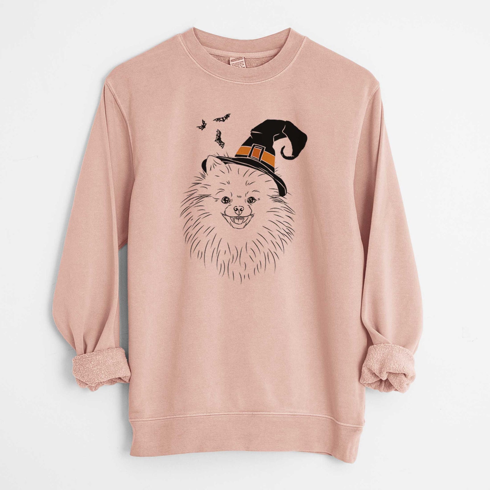 Witch Finn the Pomeranian - Unisex Pigment Dyed Crew Sweatshirt