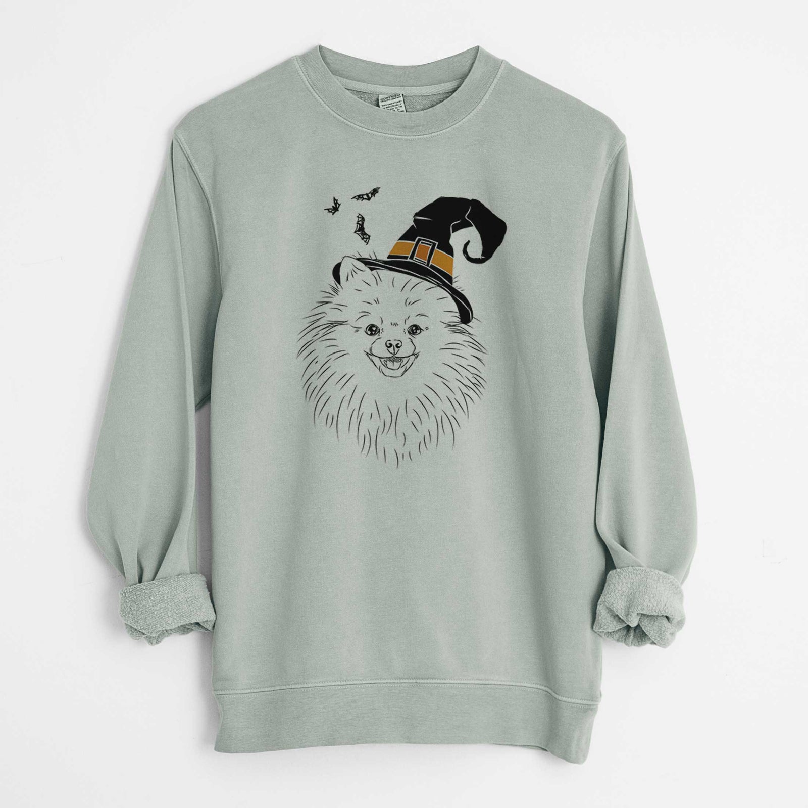 Witch Finn the Pomeranian - Unisex Pigment Dyed Crew Sweatshirt