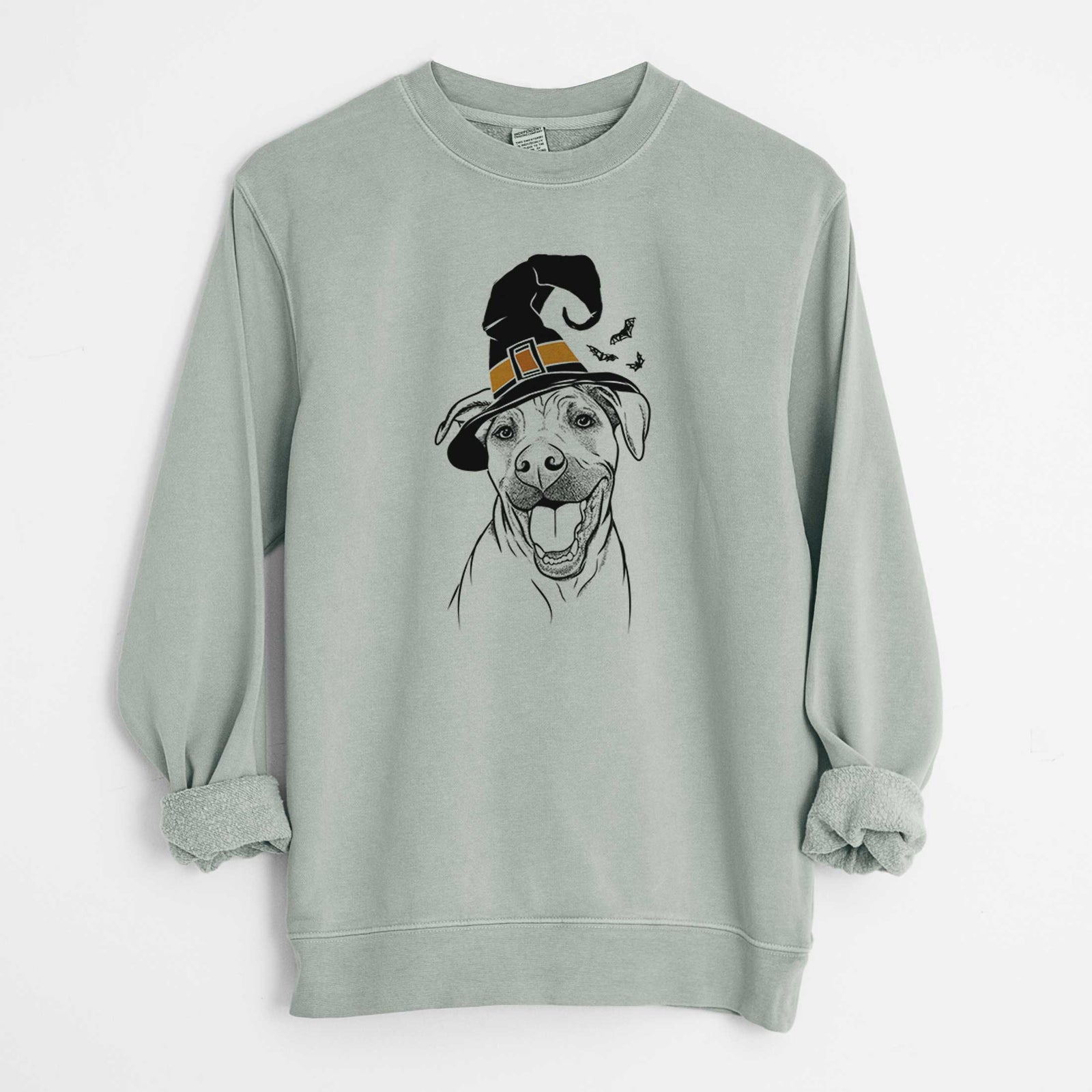 Witch Finn the Hound Mix - Unisex Pigment Dyed Crew Sweatshirt