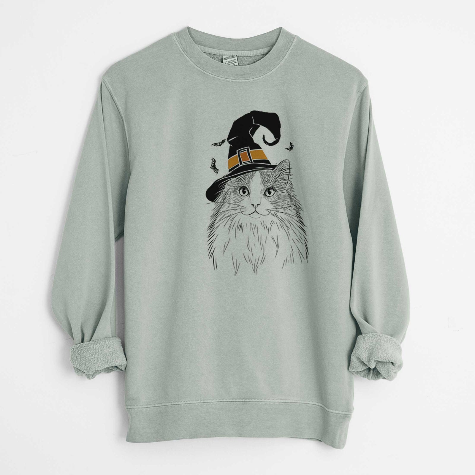 Witch Fiona the Ragdoll Cat - Unisex Pigment Dyed Crew Sweatshirt