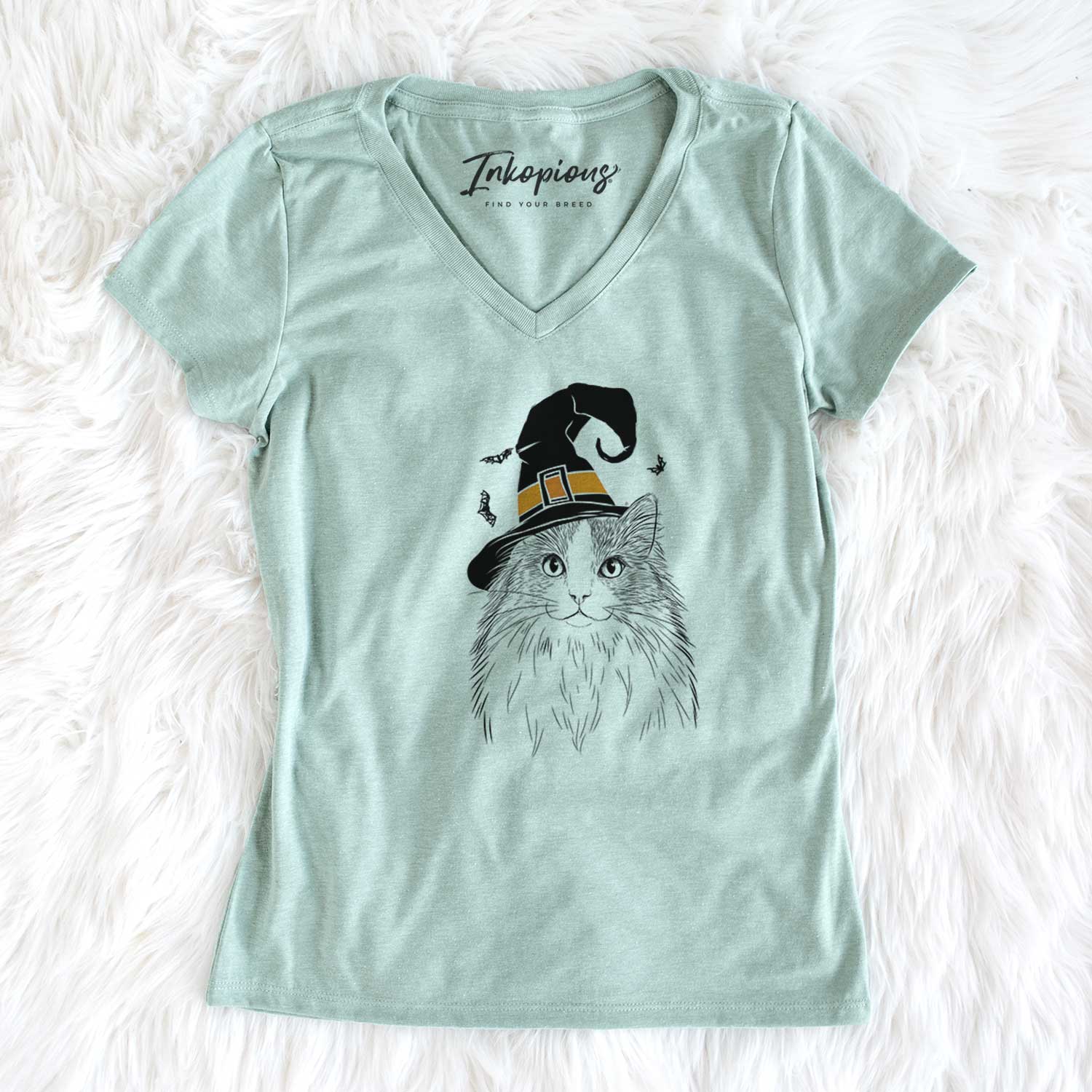 Witch Fiona the Ragdoll Cat - Women's V-neck Shirt