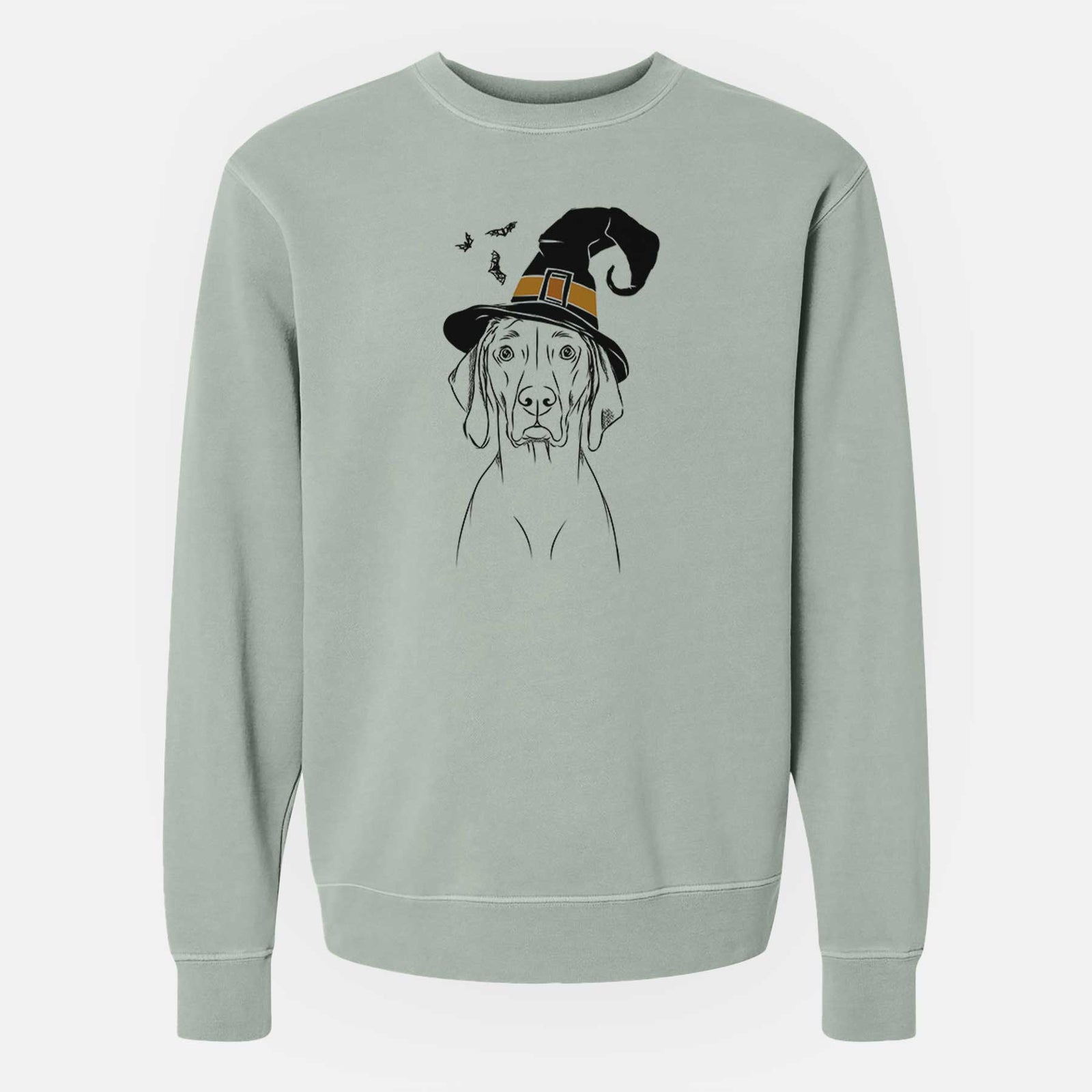 Witch Flint the Weimaraner - Unisex Pigment Dyed Crew Sweatshirt