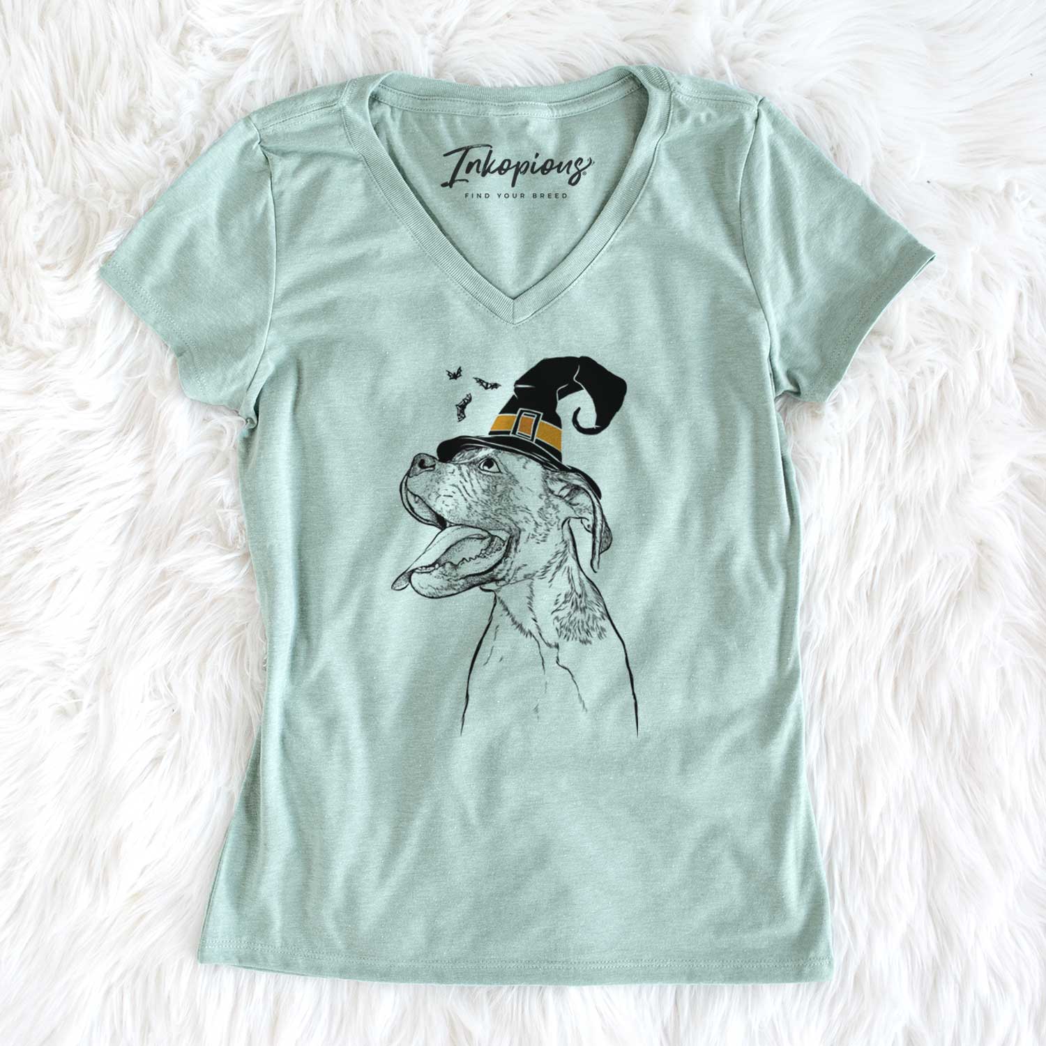 Witch Floyd the Boxer - Women's V-neck Shirt