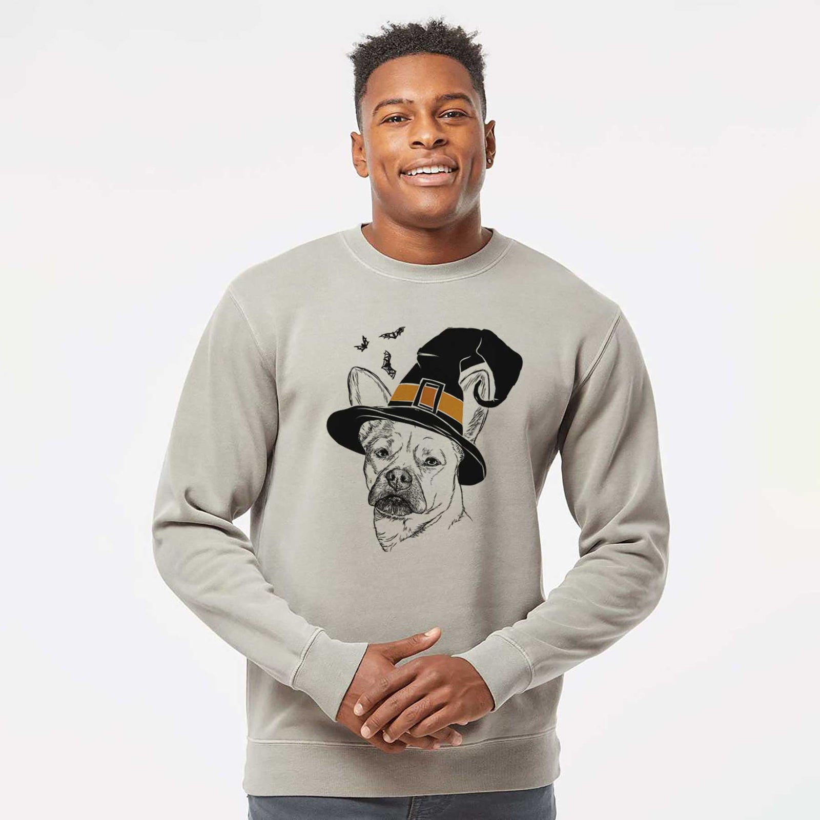 Witch Frankie the Mixed Breed - Unisex Pigment Dyed Crew Sweatshirt
