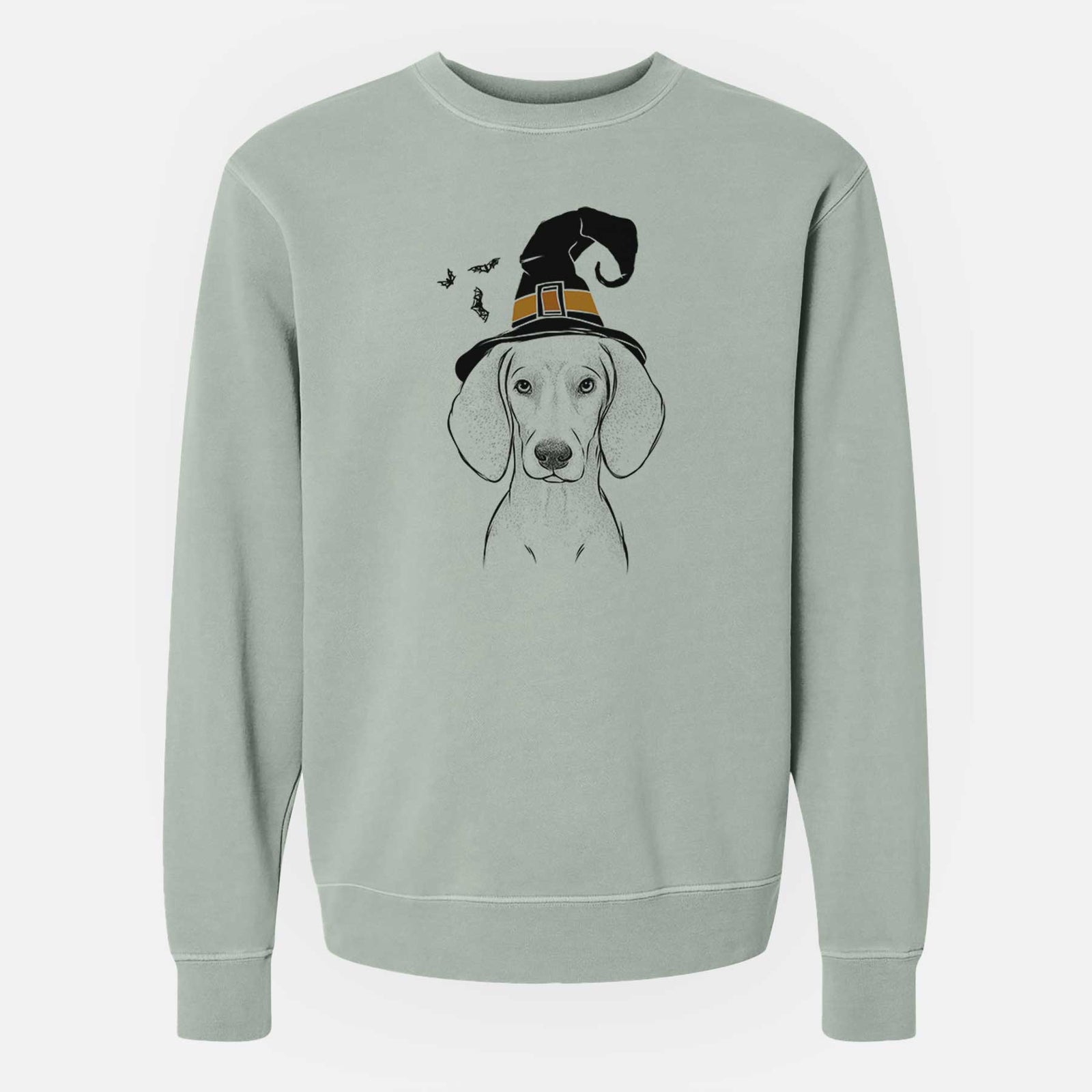 Witch Frejya the Weimaraner - Unisex Pigment Dyed Crew Sweatshirt